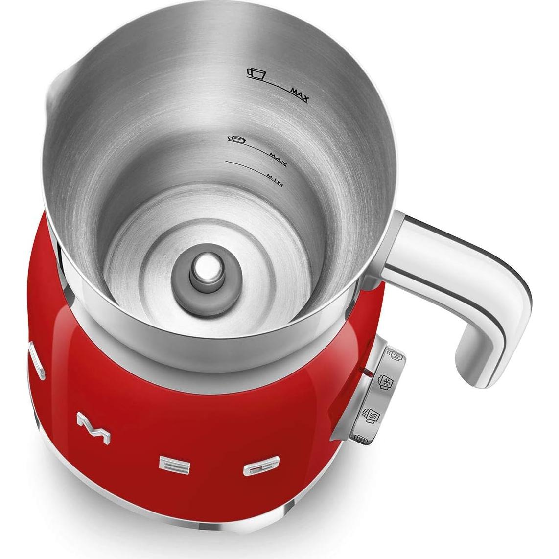 Espumador de Leche Smeg Retro MFF11RDUS 0.59L Rojo