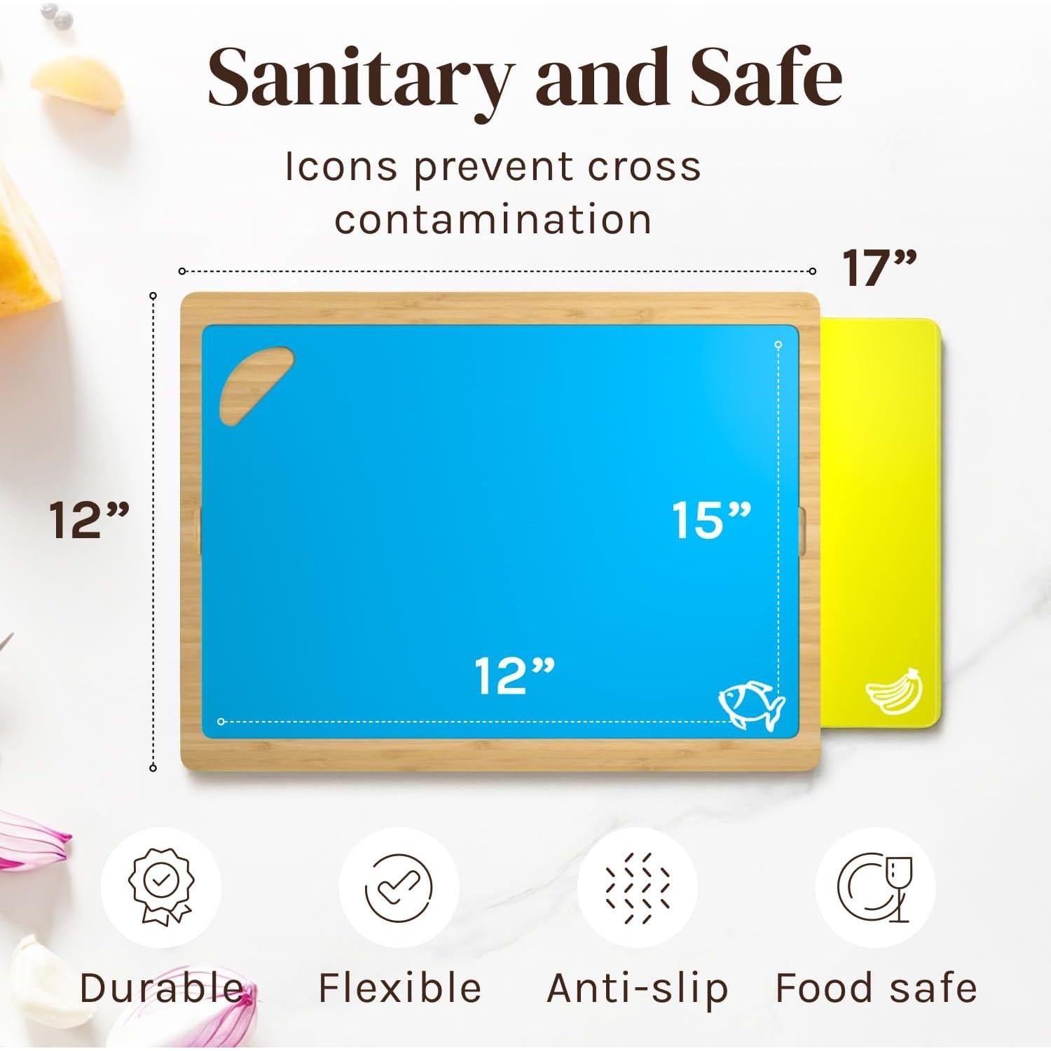 Juego de Tablas de Cortar de Bambú Cooler Kitchen 40x35cm