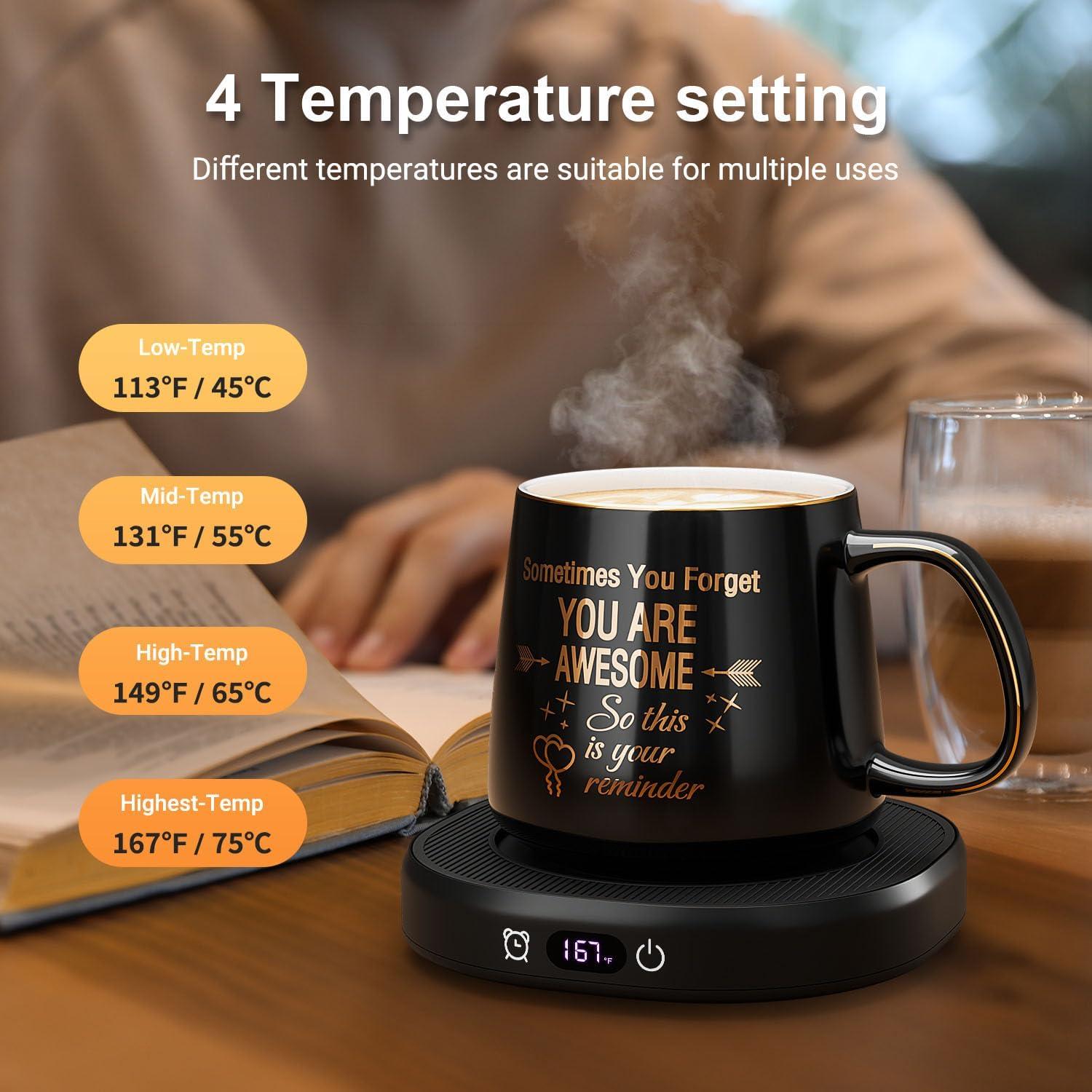 Juego de Taza Térmica LOUTYTUO con Calentador Eléctrico 28W
