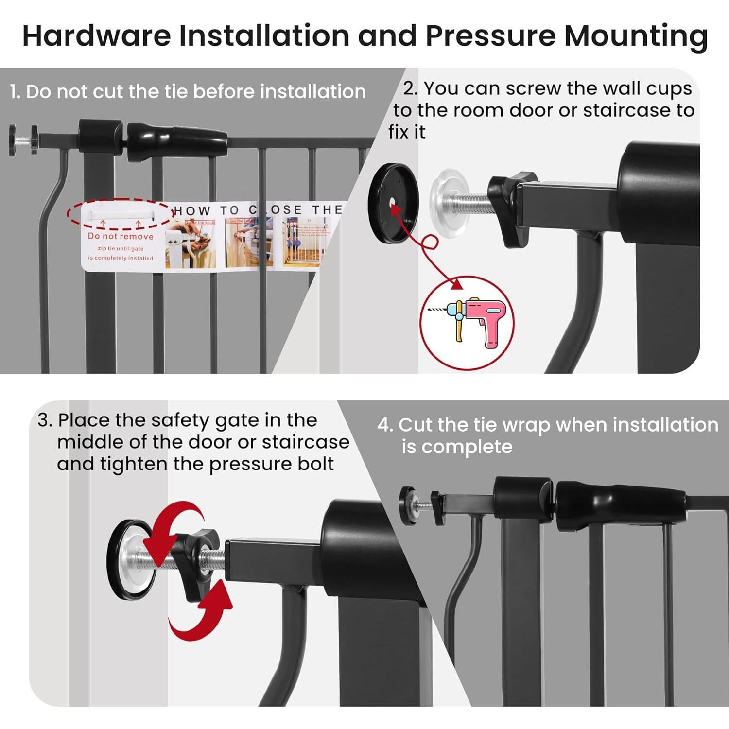 Puerta de Seguridad BalanceFrom para Bebés y Mascotas 76.2 cm