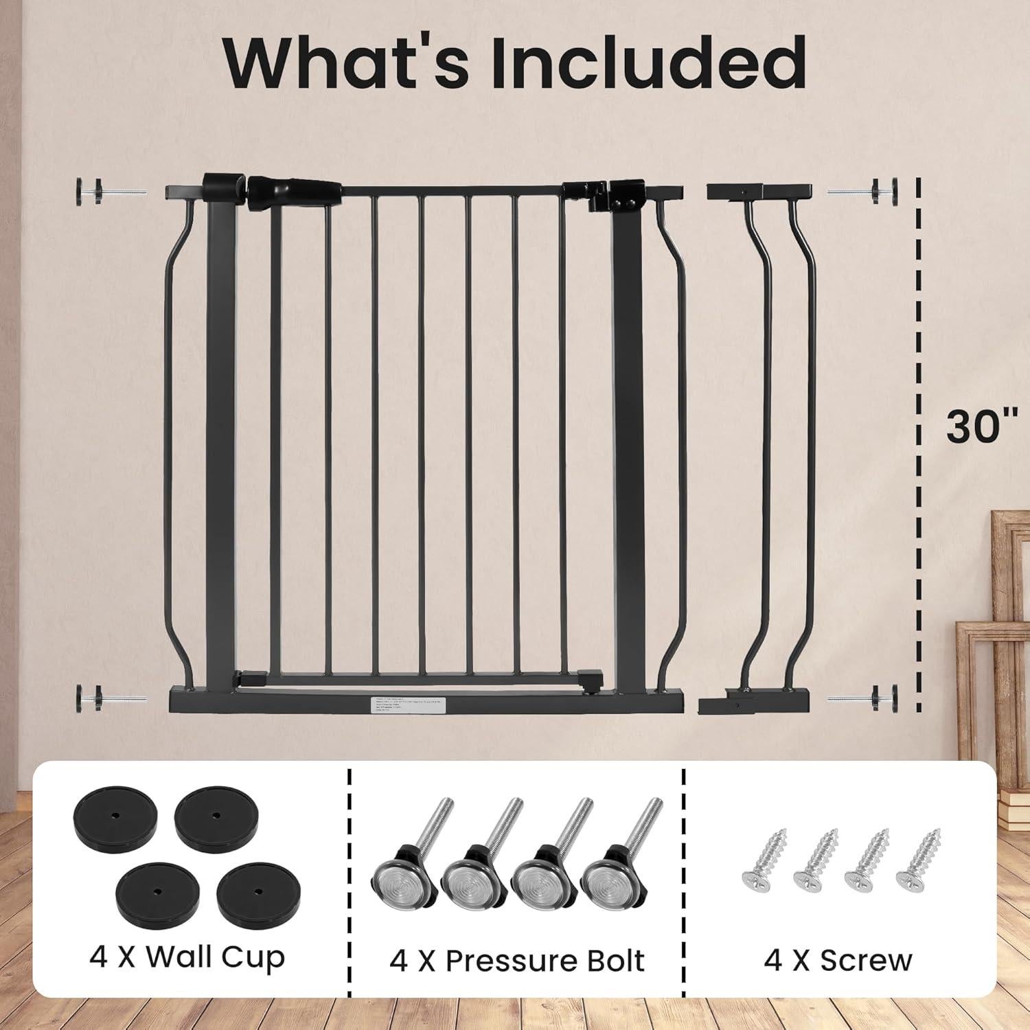 Puerta de Seguridad BalanceFrom para Bebés y Mascotas 76.2 cm