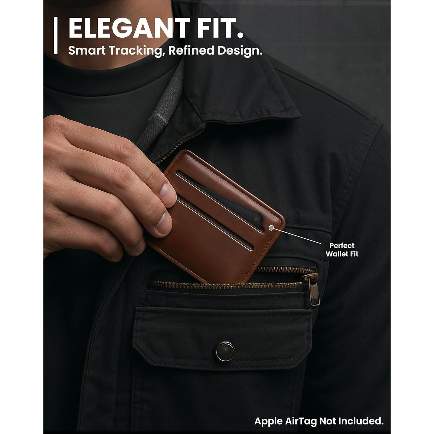 Soporte de Cartera Ultra Delgado EVEO para Apple AirTag - Paquete de 2