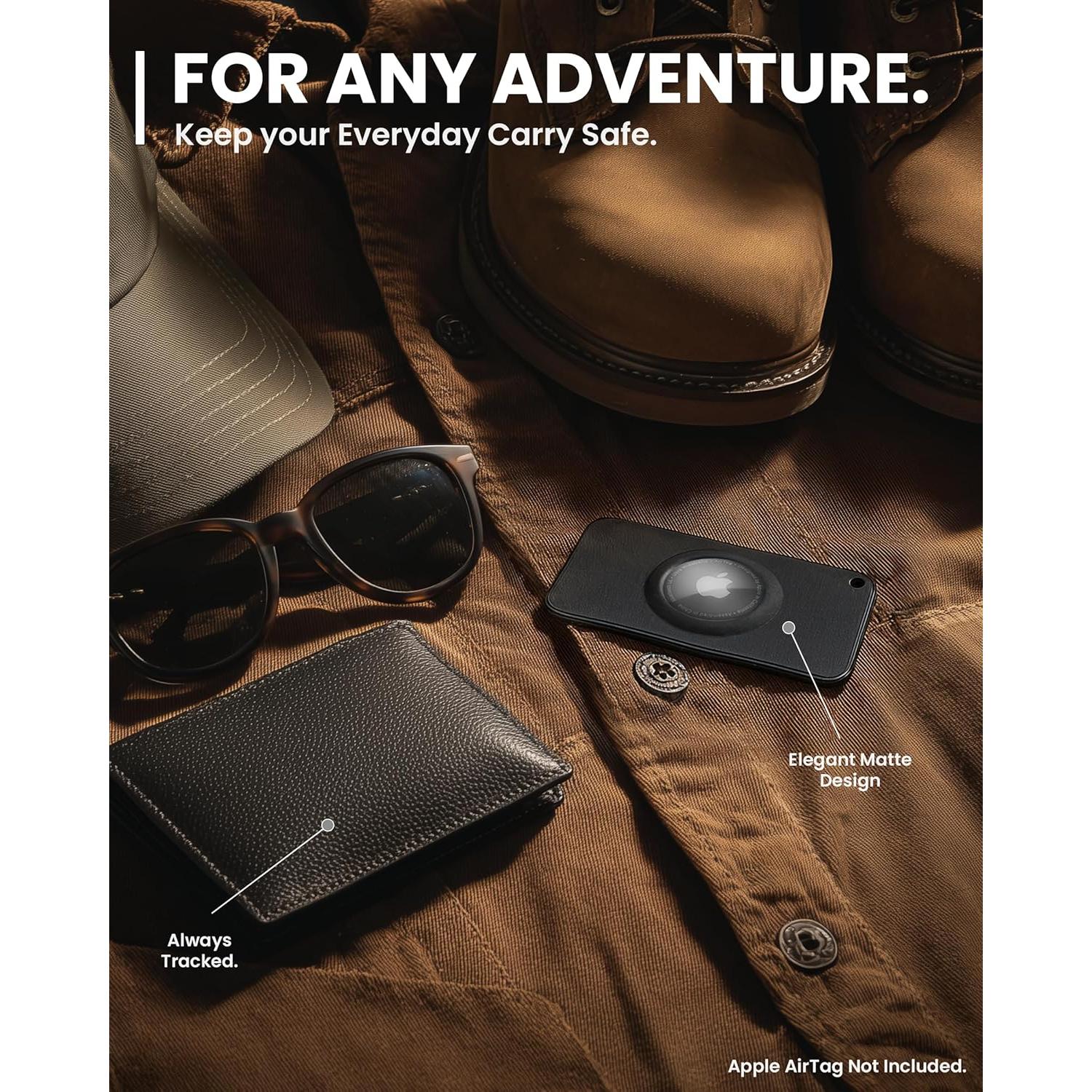 Soporte de Cartera Ultra Delgado EVEO para Apple AirTag - Paquete de 2