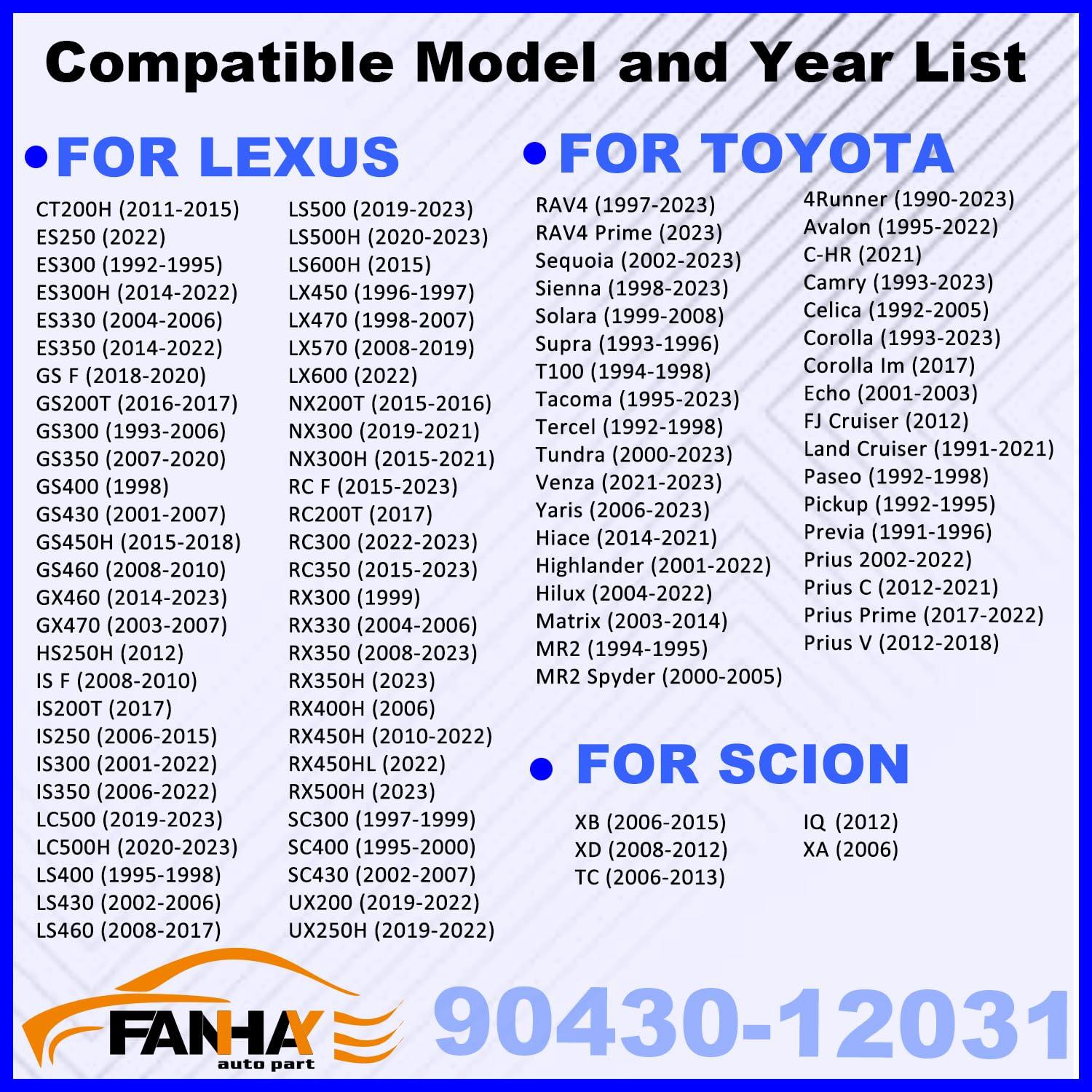 100 Juntas de Drenaje de Aceite M12 FANHAY para Toyota Lexus