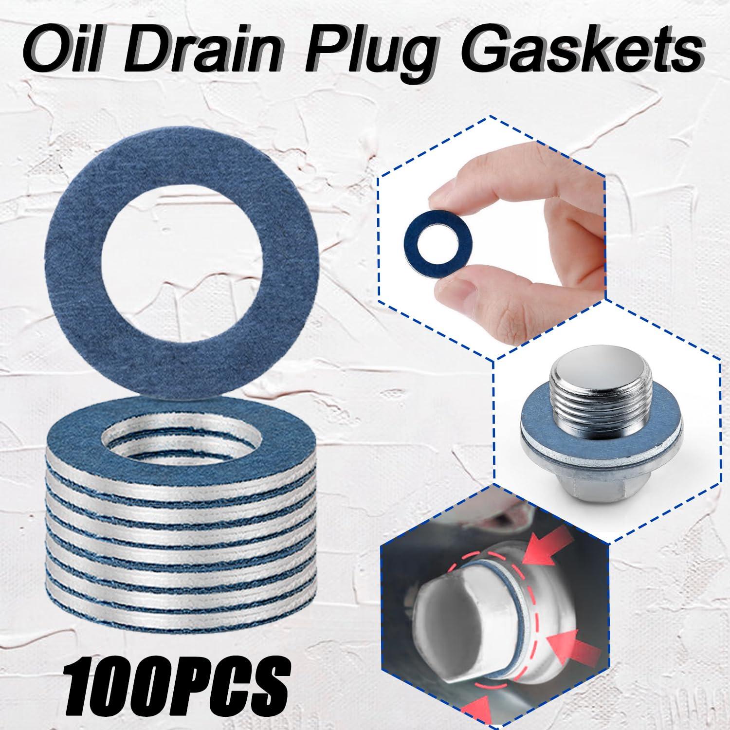 100 Juntas de Drenaje de Aceite M12 FANHAY para Toyota Lexus
