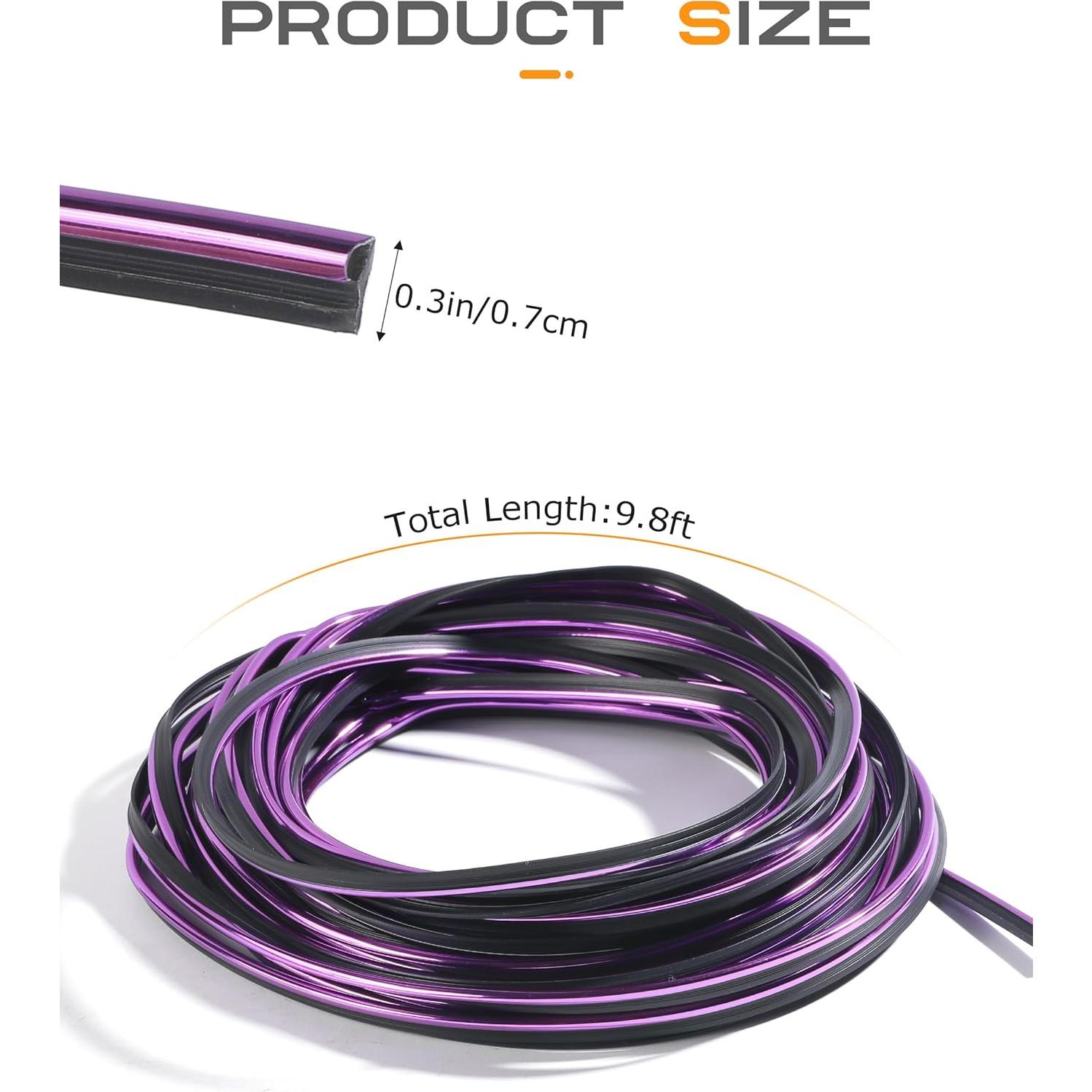 Tiras Decorativas para Interior de Auto SCUARI 2.99m Púrpura