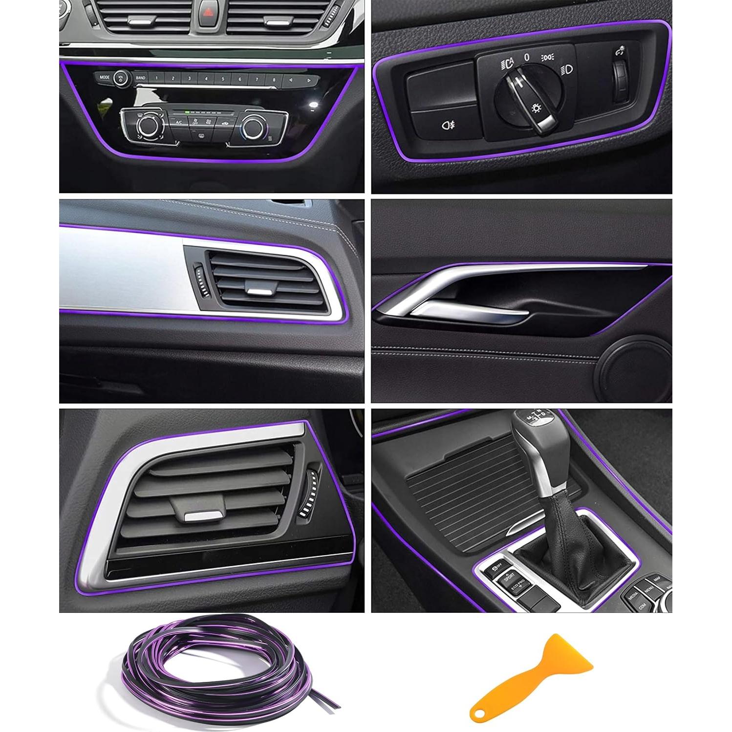Tiras Decorativas para Interior de Auto SCUARI 2.99m Púrpura