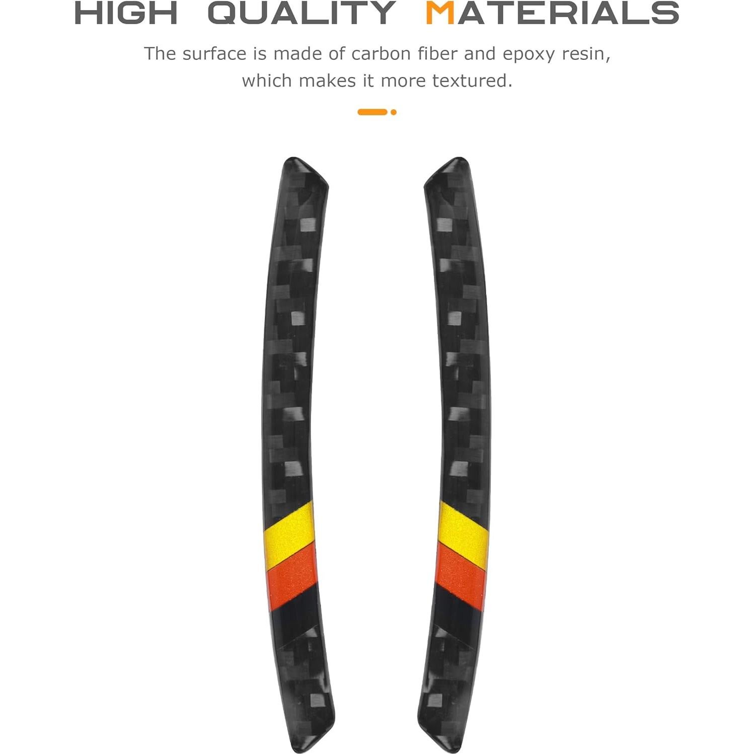 4 Calcomanías de Fibra de Carbono para Ruedas SCUARI 90x8mm