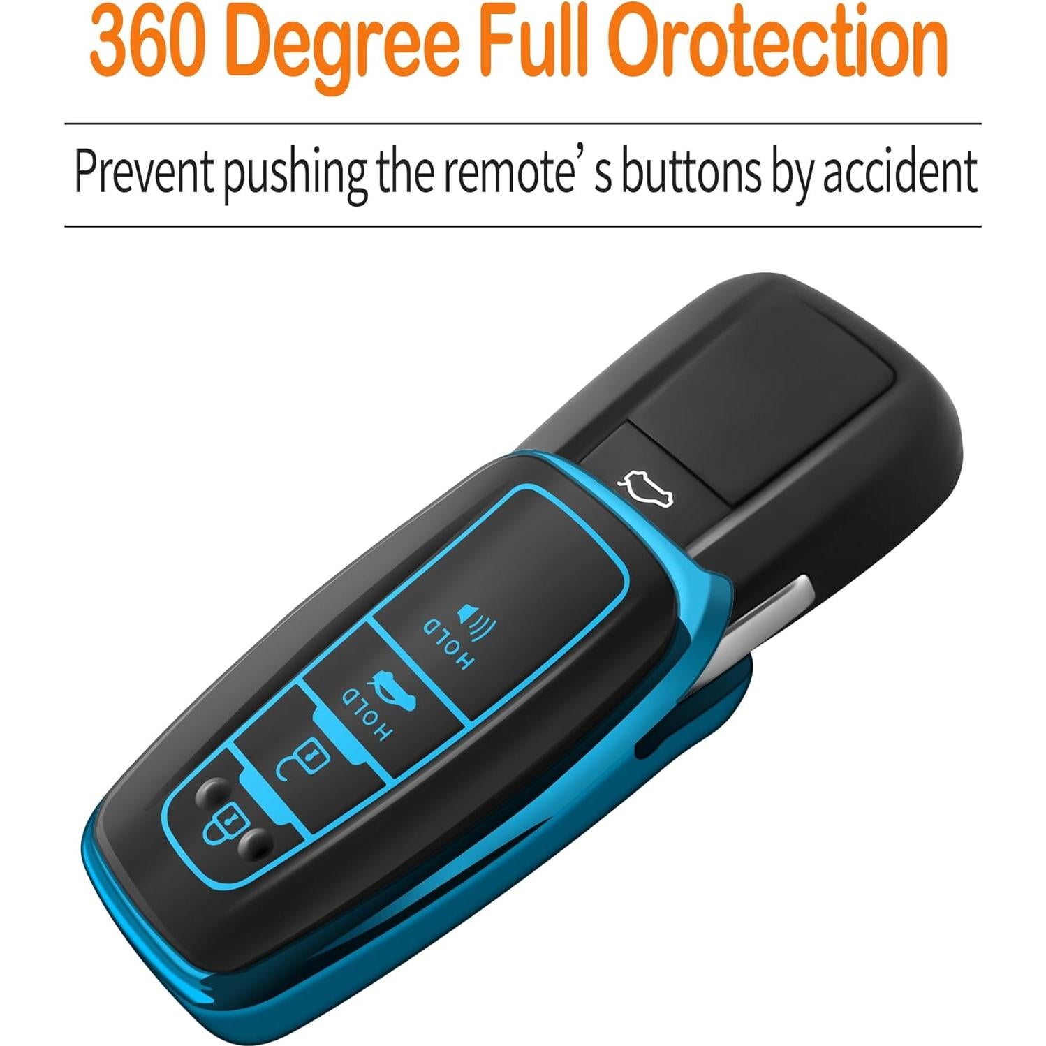 Funda de Llave Sindeda para Toyota RAV4 Camry Corolla Azul