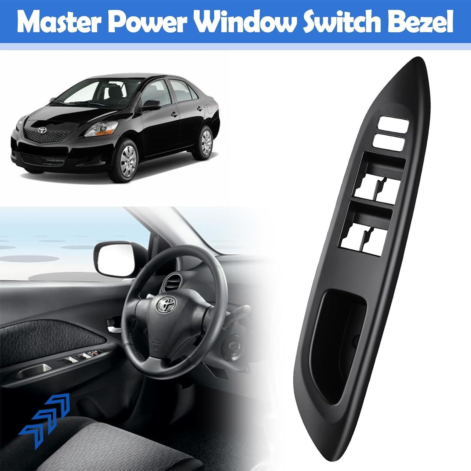 Marco Interruptor Ventana Osompar Negro Toyota Yaris 2007-2010