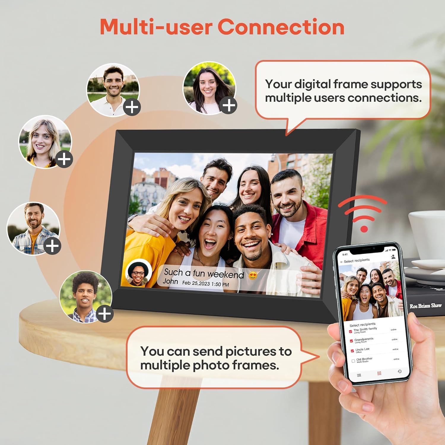 Marco Digital WiFi BIGASUO 10.1" HD 32GB Pantalla Táctil