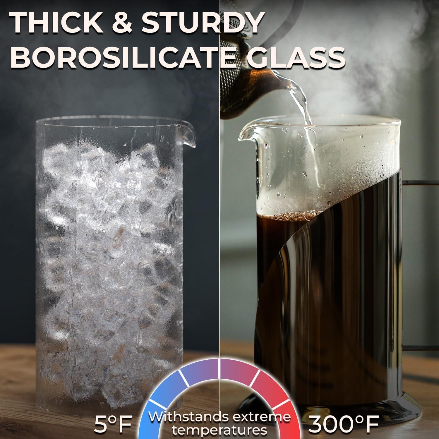 Cafetera Prensa Francesa Cafe Du Chateau 1000ml Acero Inoxidable