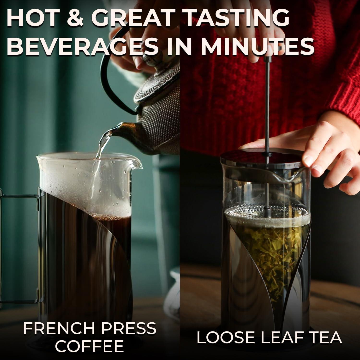 Cafetera Prensa Francesa Cafe Du Chateau 1000ml Acero Inoxidable