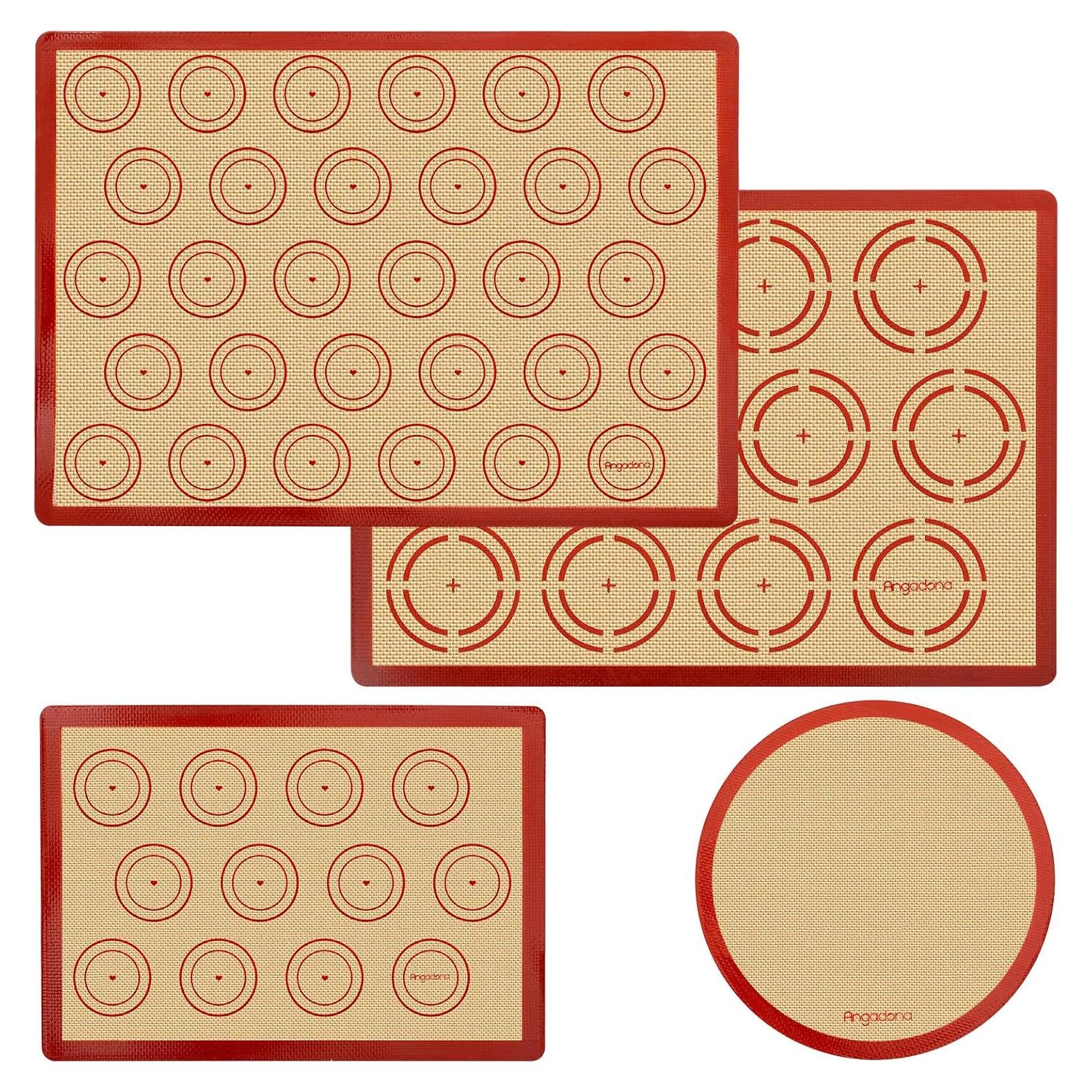 Juego de 4 Tapetes de Silicona Antiadherente Angadona 42x29 cm