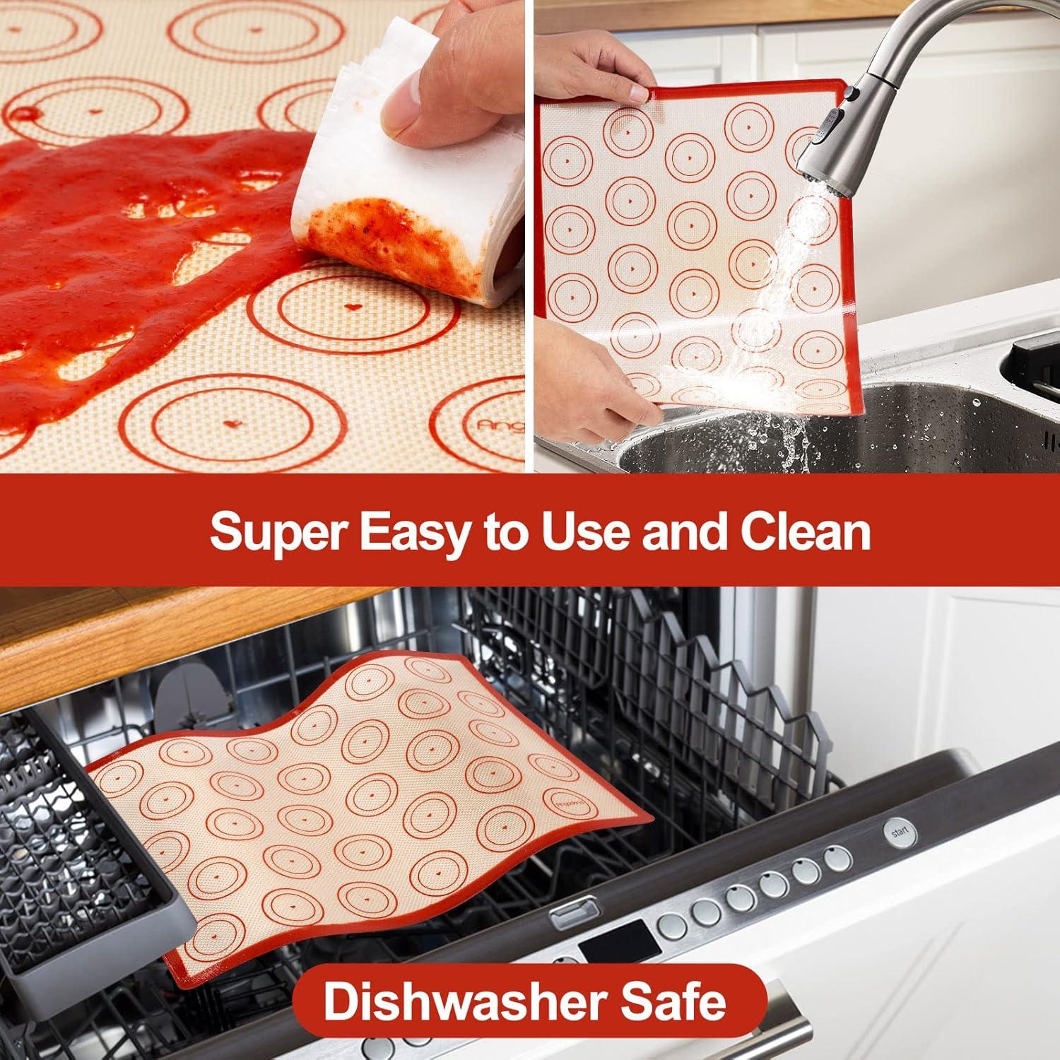 Juego de 4 Tapetes de Silicona Antiadherente Angadona 42x29 cm