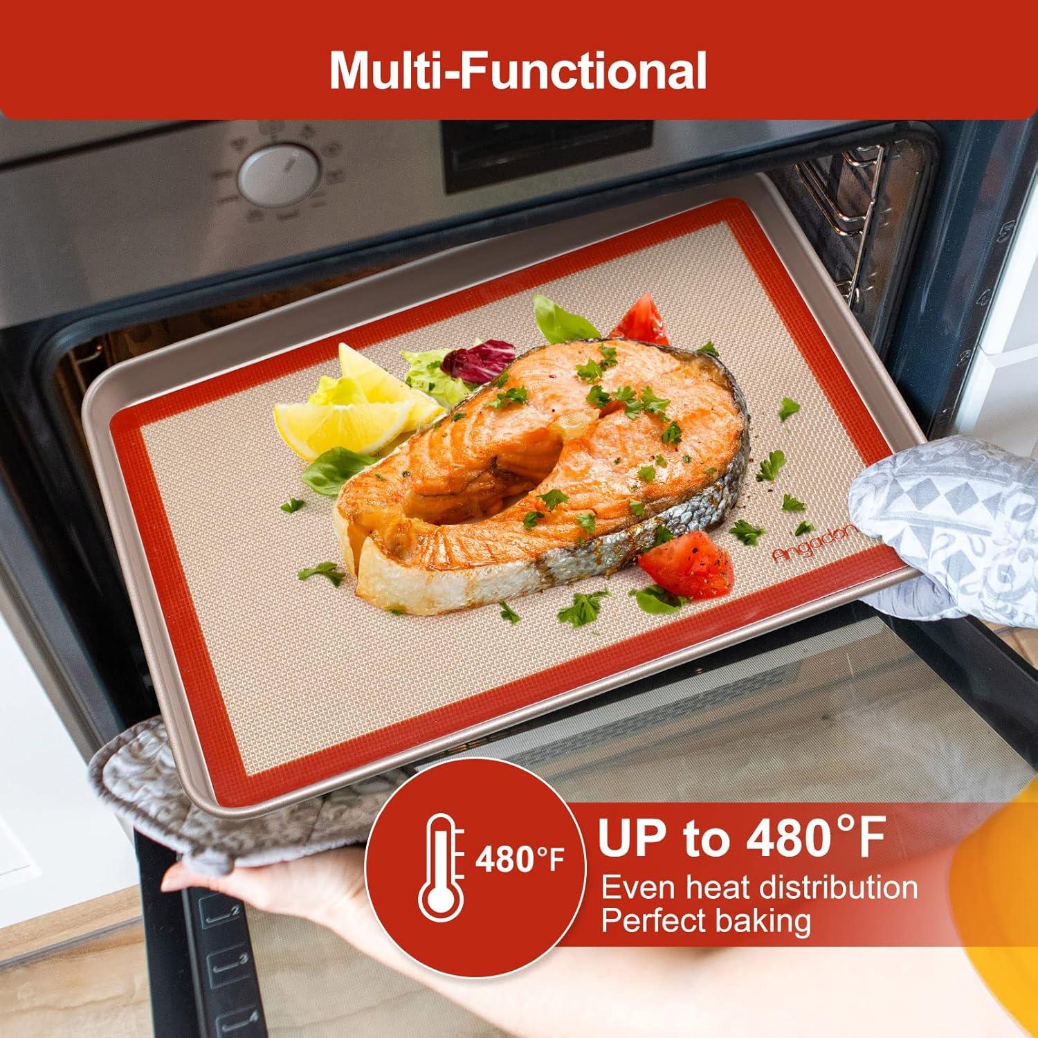 Juego de 4 Tapetes de Silicona Antiadherente Angadona 42x29 cm