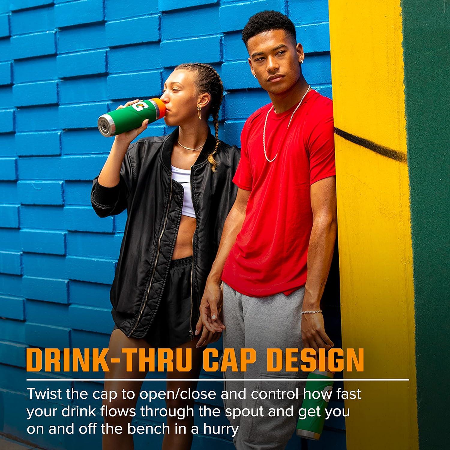 Botella Deportiva Gatorade de Acero Inoxidable 770ml Negra