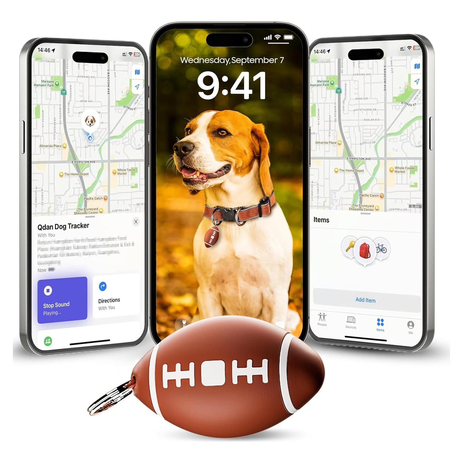 Rastreador GPS para Perros QDAN, Impermeable IP67, Sin Suscripción