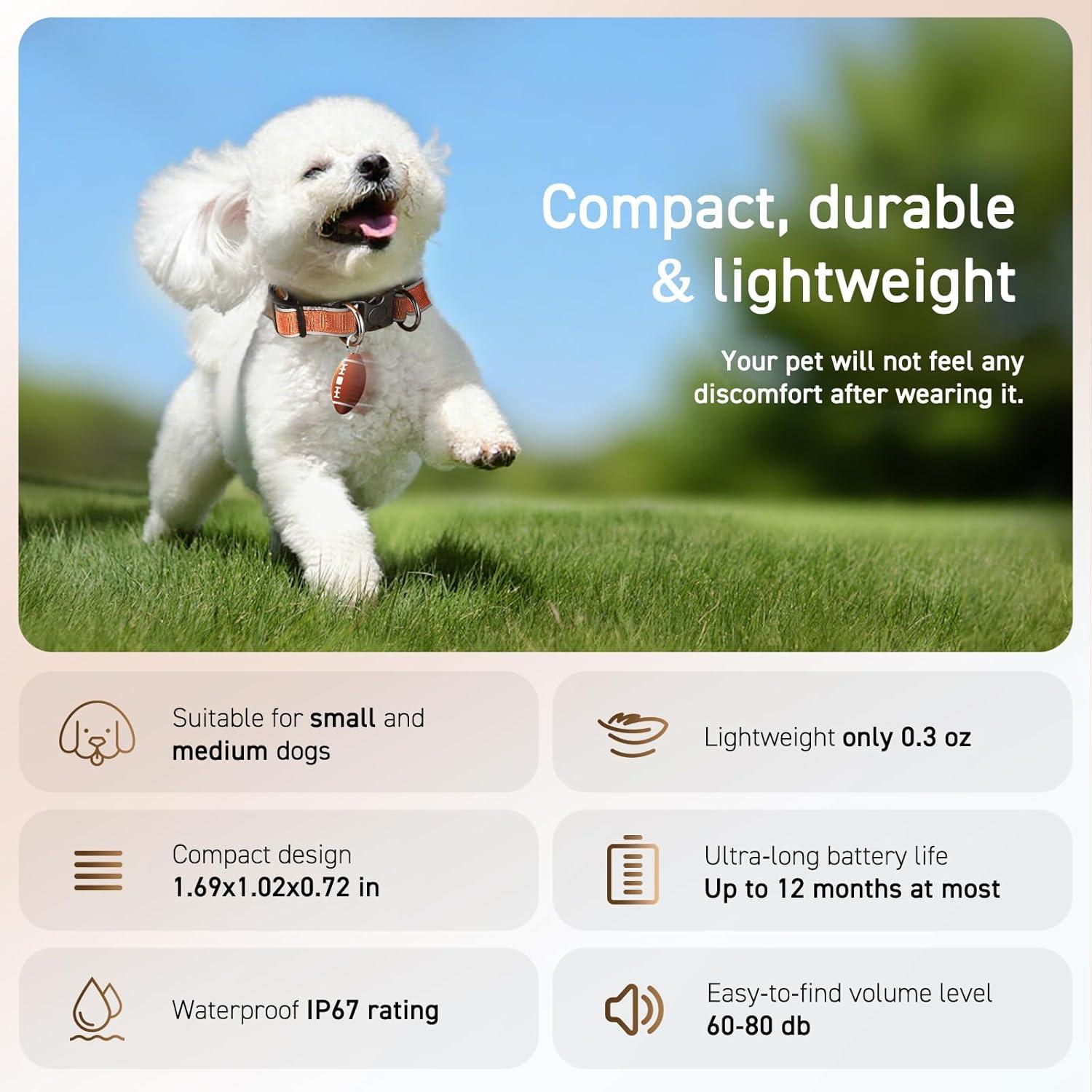 Rastreador GPS para Perros QDAN, Impermeable IP67, Sin Suscripción