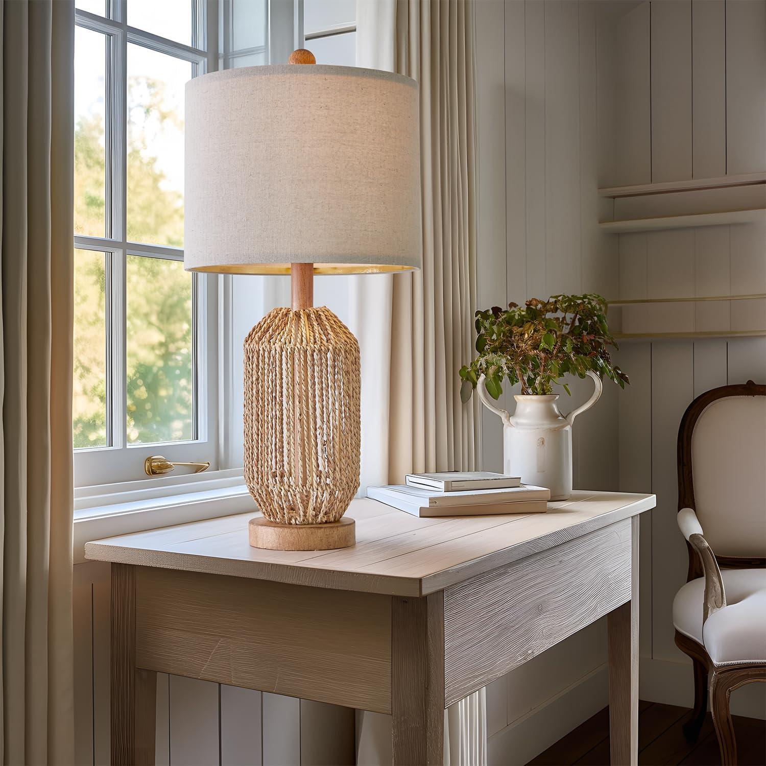 Juego de 2 Lámparas de Mesa Boho OYEARS Marrón 54.61cm