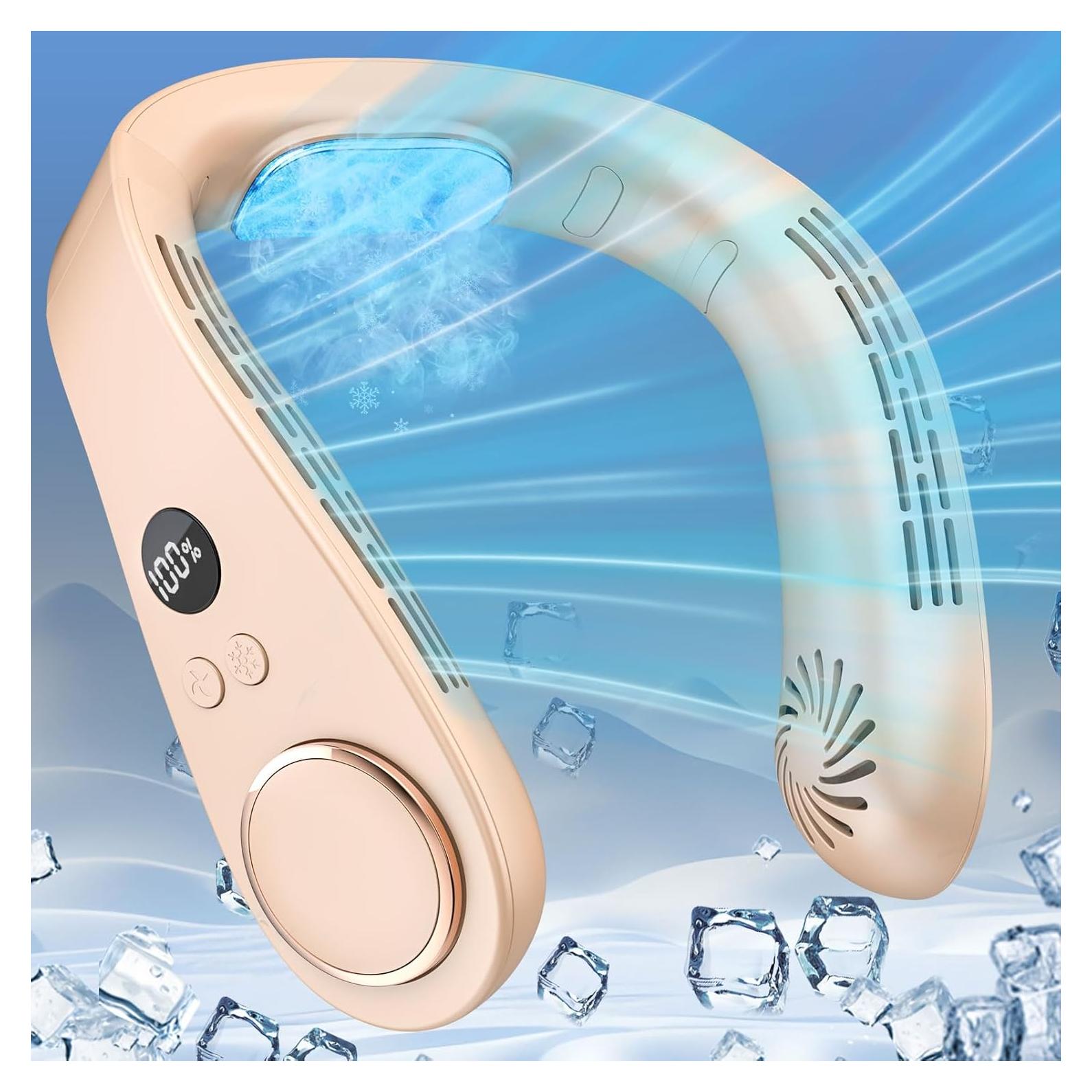 Ventilador de Cuello AJGJF con Placa de Enfriamiento 5500mAh