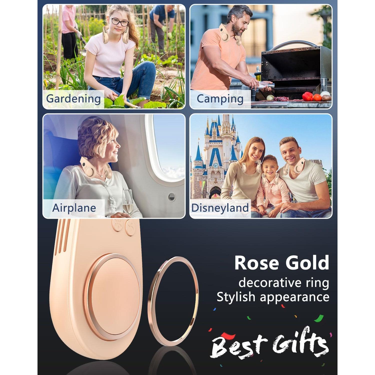 Ventilador de Cuello AJGJF con Placa de Enfriamiento 5500mAh