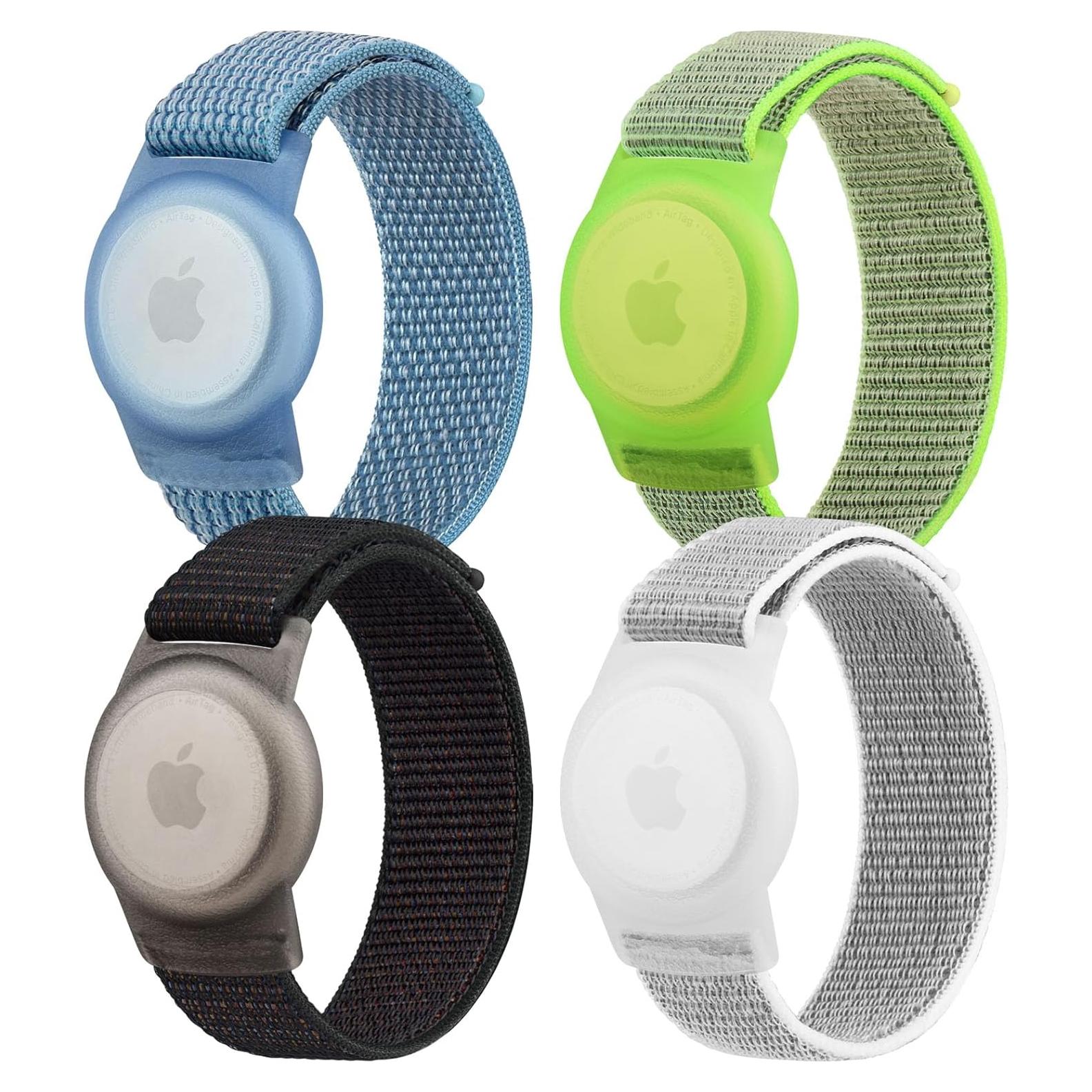 Paquete de 4 Pulseras de Nylon Vancle para AirTag Niños