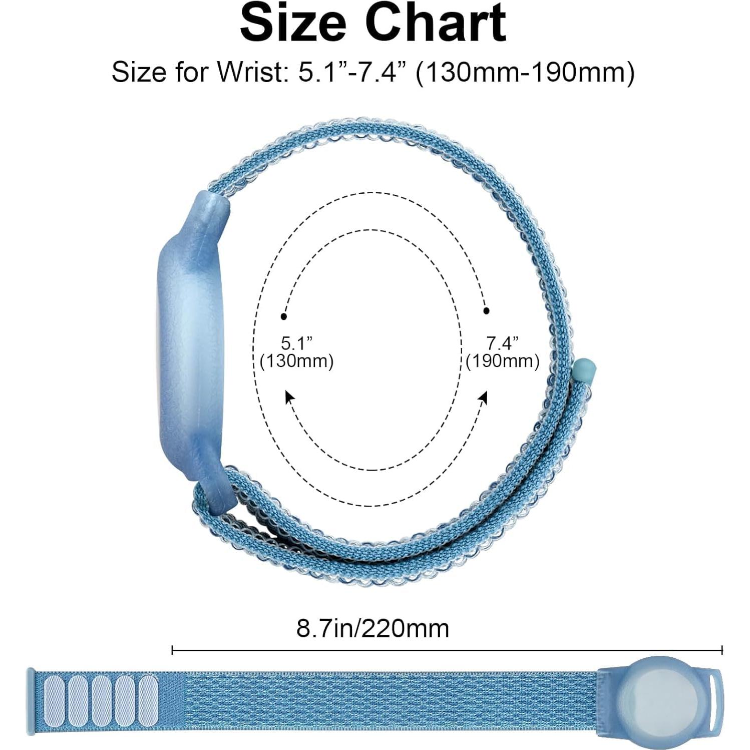 Paquete de 4 Pulseras de Nylon Vancle para AirTag Niños
