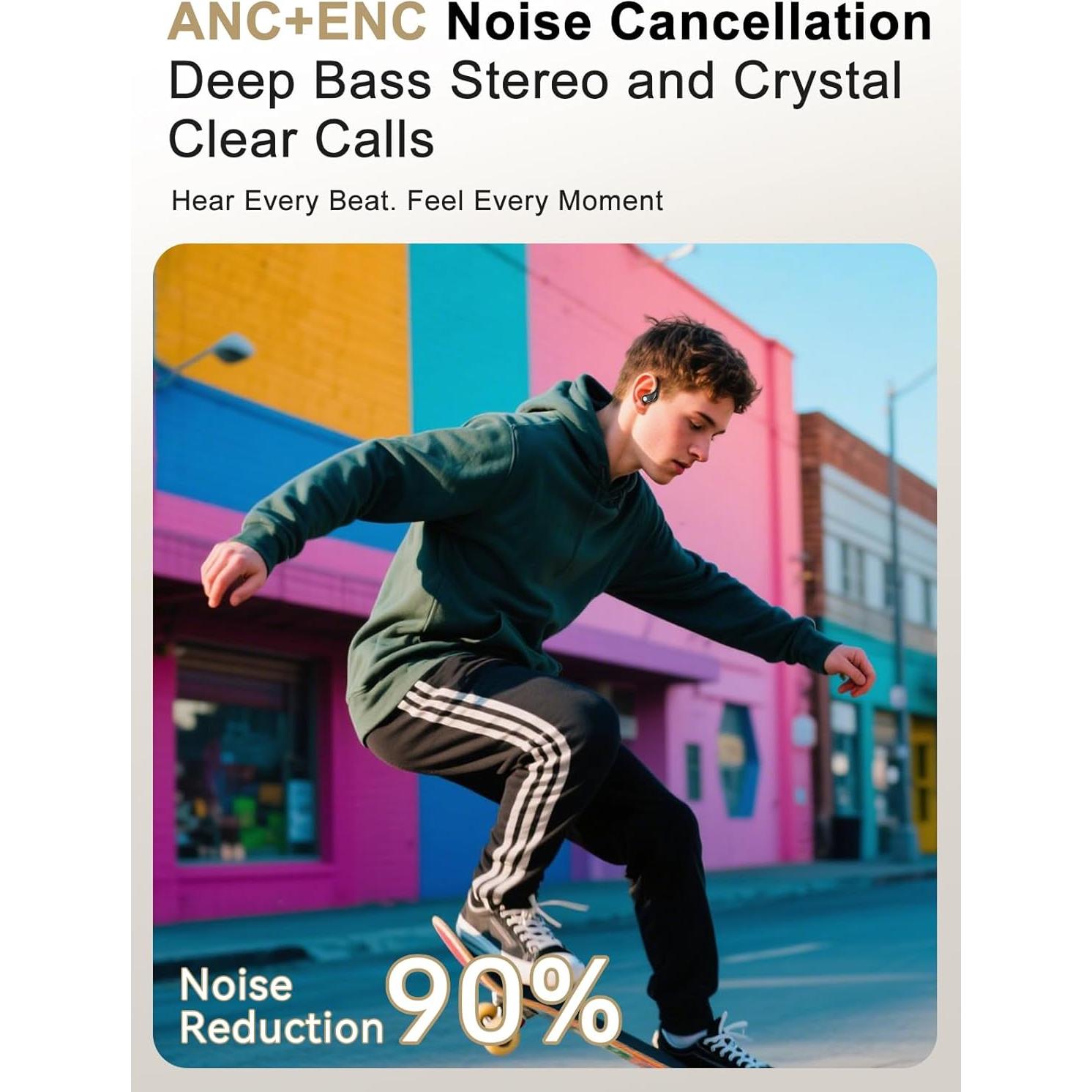 Auriculares Inalámbricos Deportivos Anshi TP01 con Cancelación de Ruido