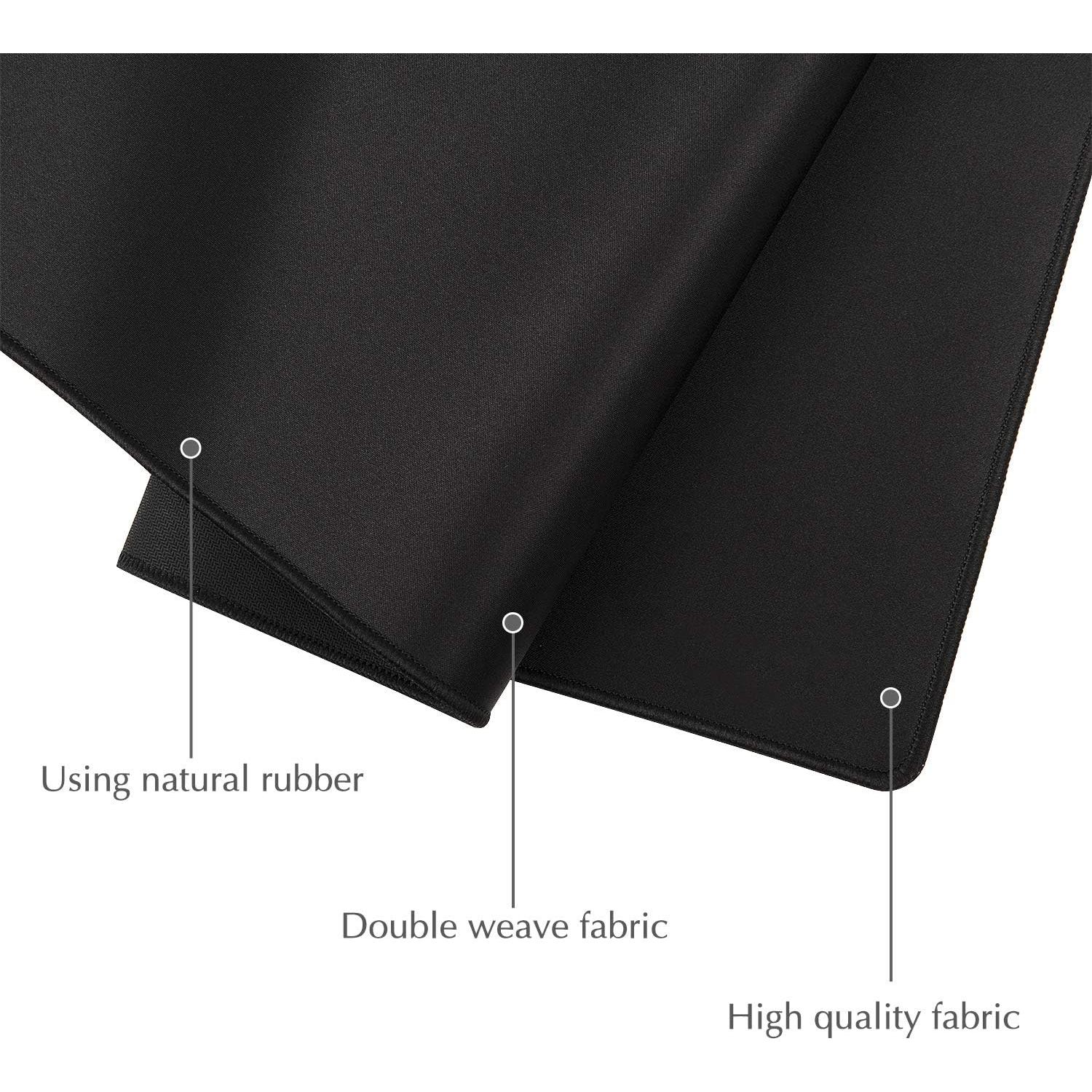 Alfombrilla de Ratón Grande JIALONG XXL Antideslizante Negra