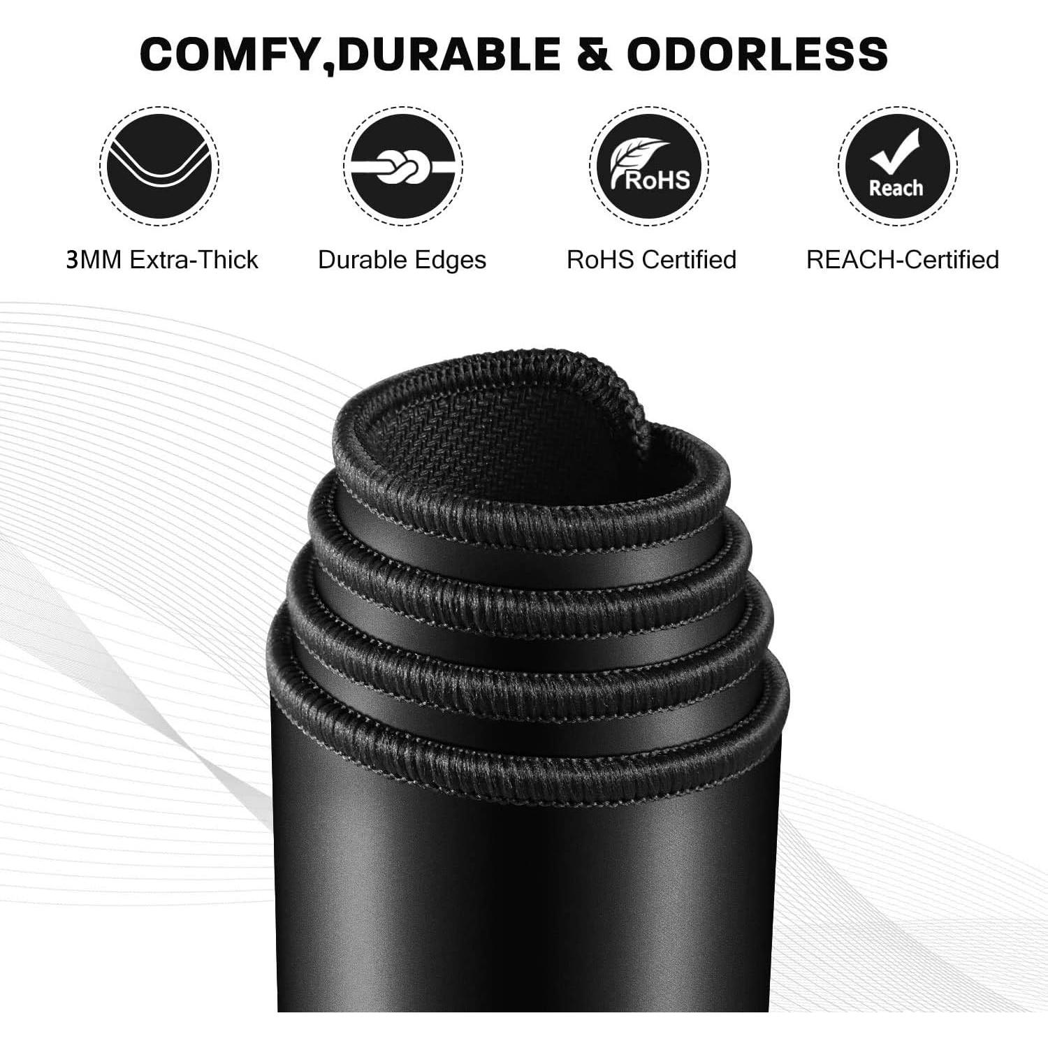 Alfombrilla de Ratón Grande JIALONG XXL Antideslizante Negra