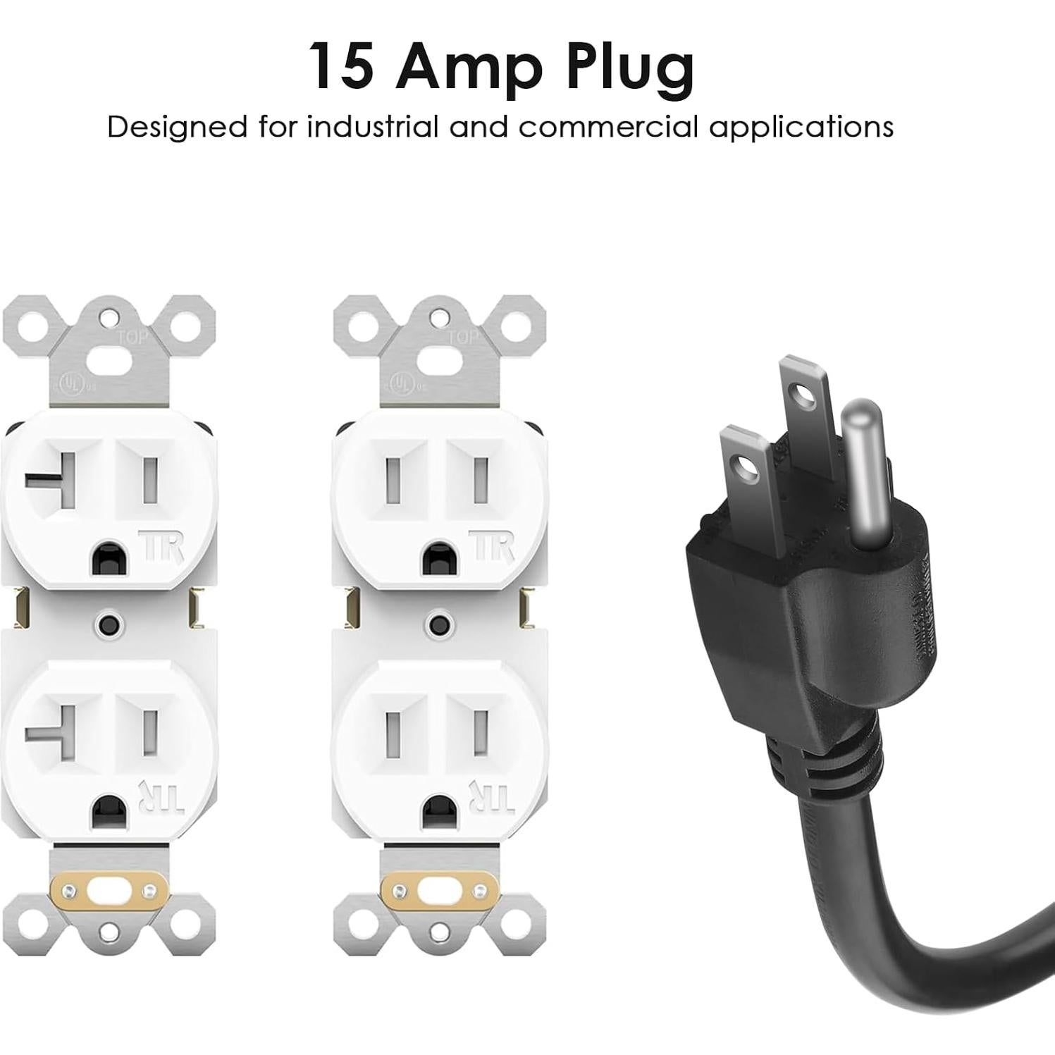 Regleta de Sobretensión 20A JUNNUJ 8 Salidas 1.22m Metal