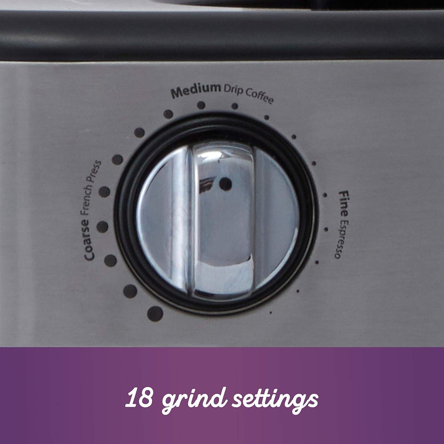 Molinillo de Café Automático Mr. Coffee 18 Tazas Acero Inoxidable