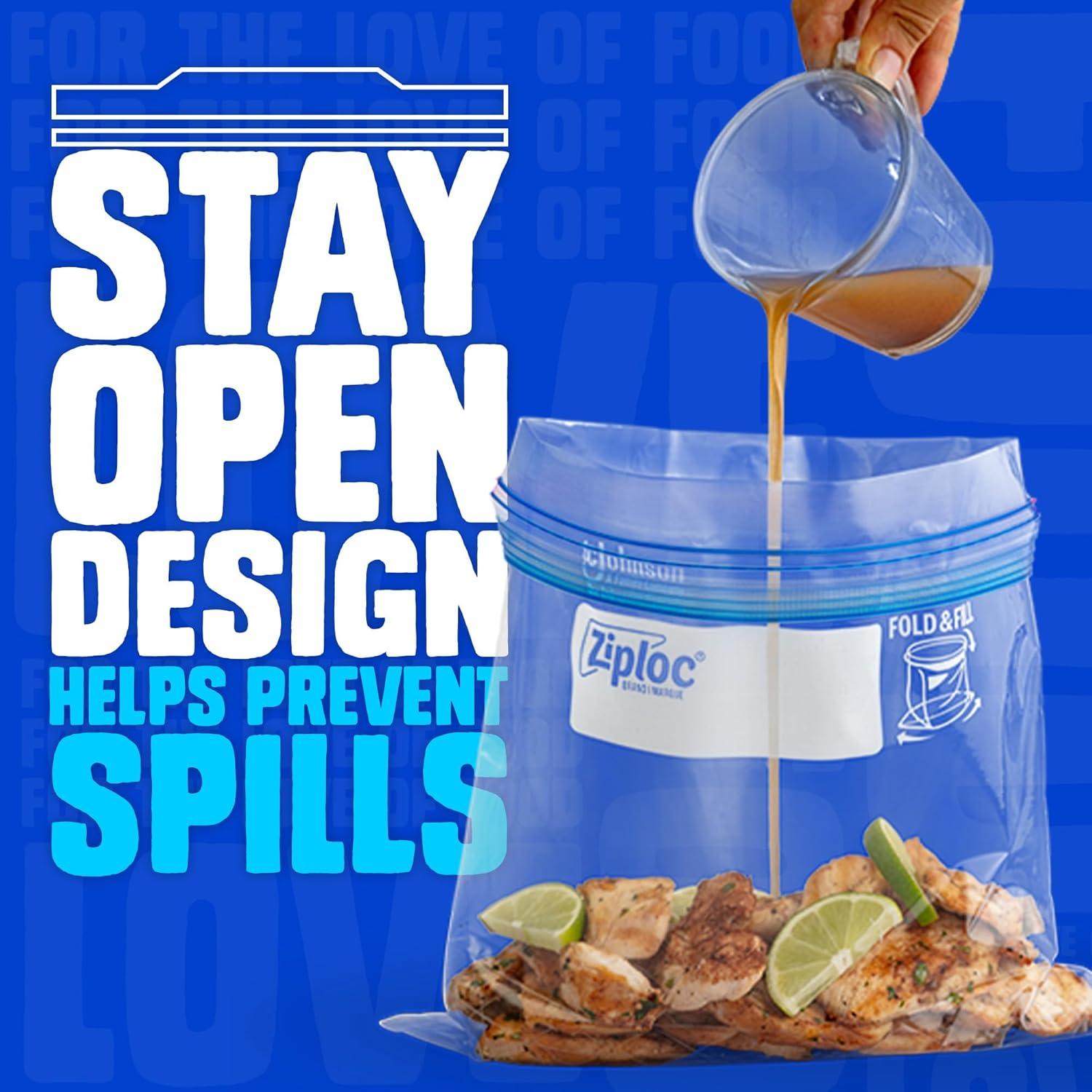 Bolsas de Congelador Ziploc de 3.78L - 16 Unidades Reutilizables