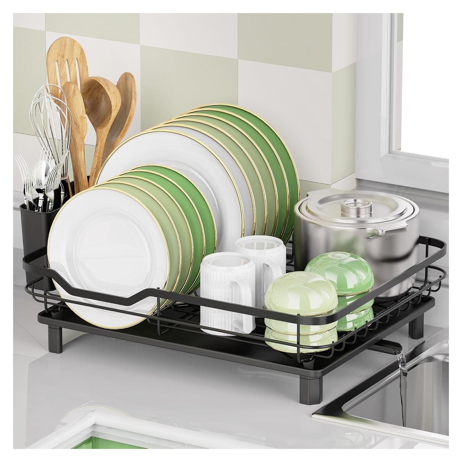 Escurridor de Platos ROTTOGOON Acero Inoxidable Negro 41.1x32cm