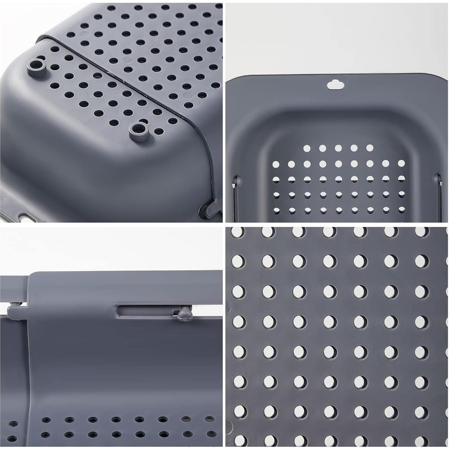 Colador de Fregadero Extensible Bedeco 34.5-48cm Gris Oscuro