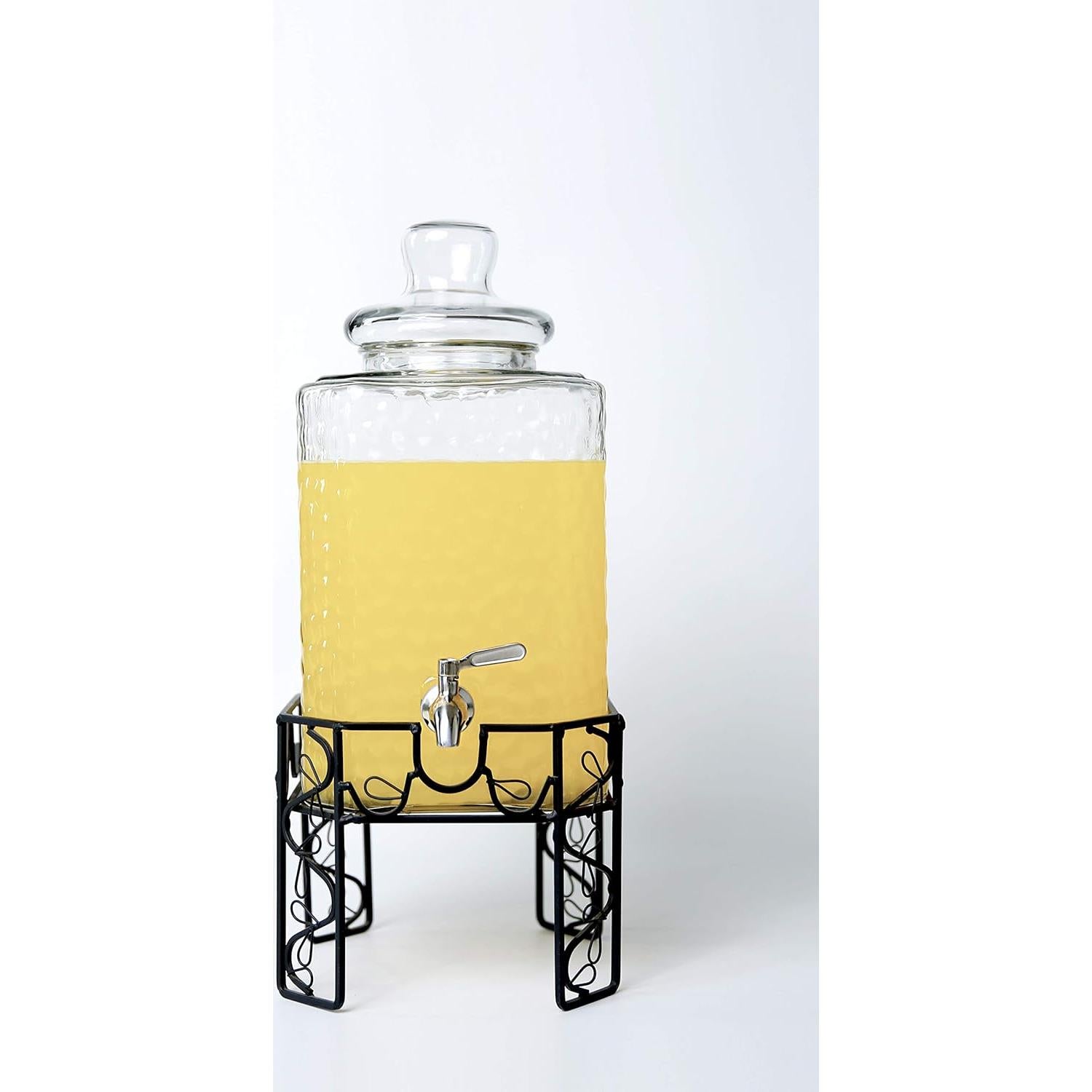 Dispensador de Bebidas de Vidrio 9.46L con Grifo Acero Inoxidable