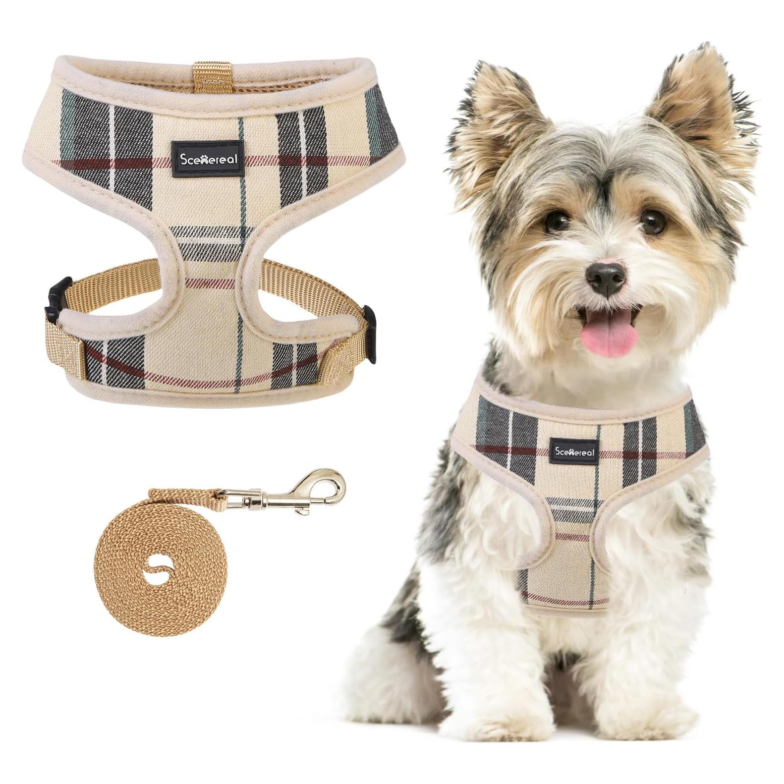 Arnés para Perro SCENEREAL XS Beige con Correa Ajustable