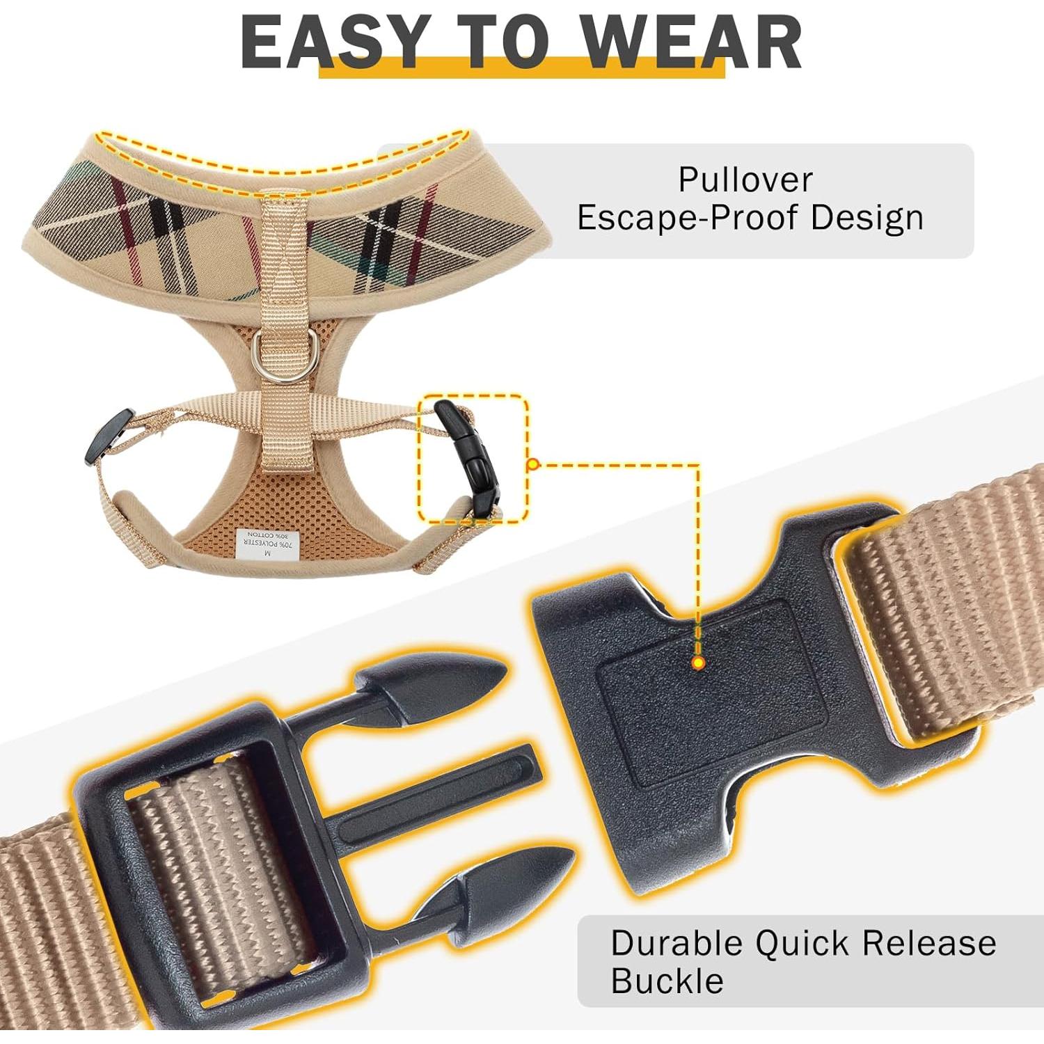 Arnés para Perro SCENEREAL XS Beige con Correa Ajustable