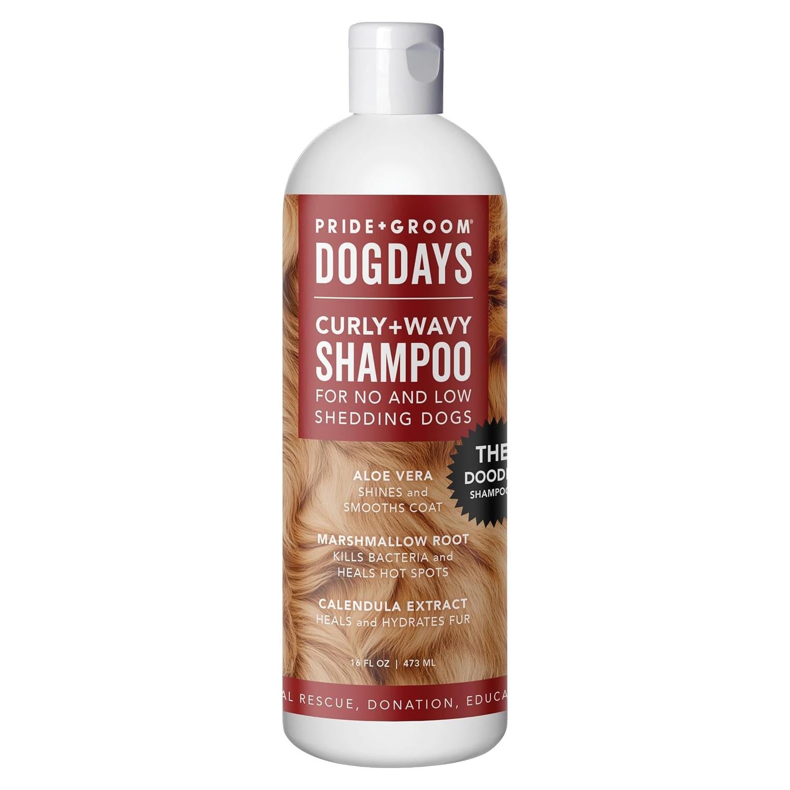 Champú para Perros Pride and Groom Rizado y Ondulado 473 ml