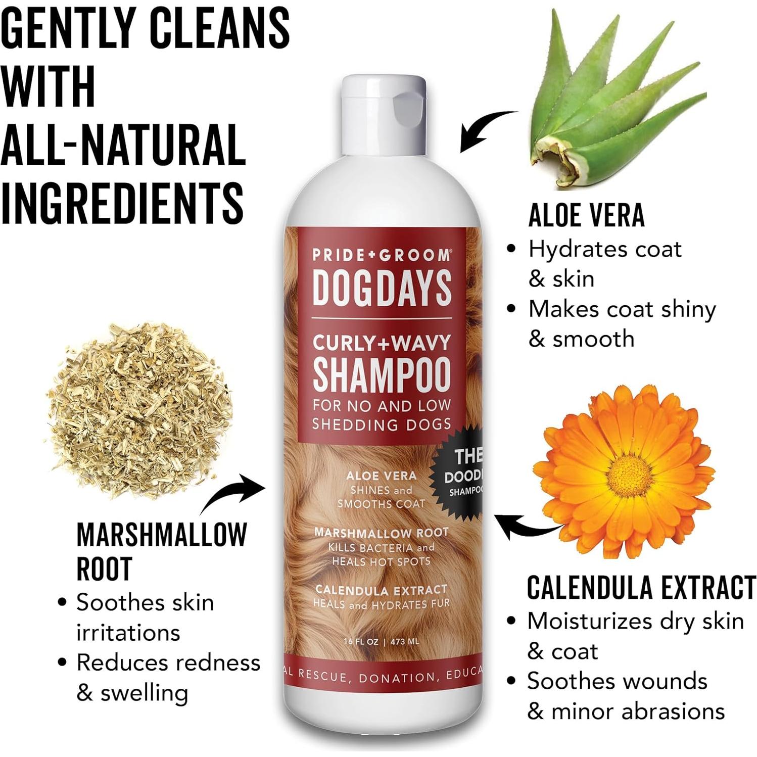 Champú para Perros Pride and Groom Rizado y Ondulado 473 ml