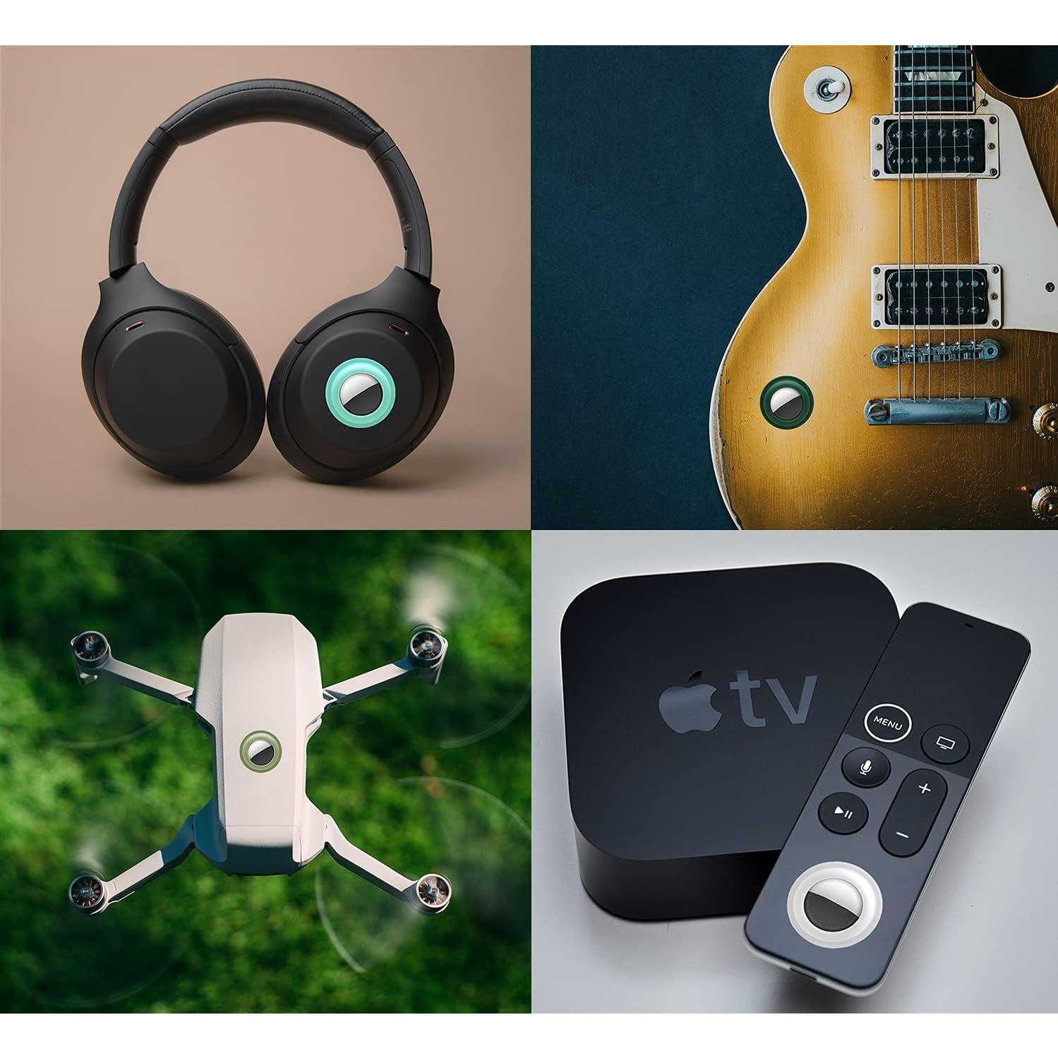 Funda de Silicona Autoadhesiva Xmada para AirTag - 2 Piezas Negra