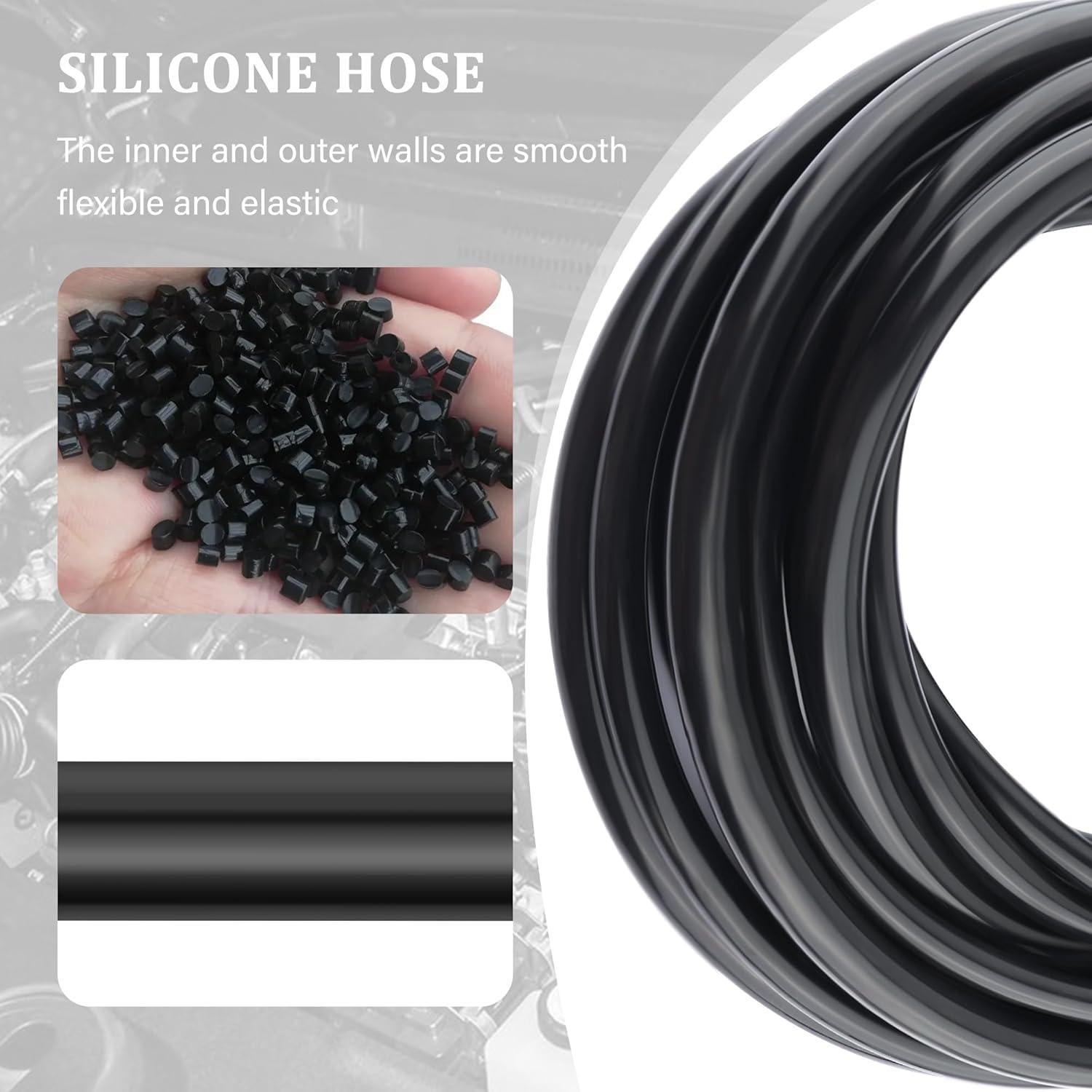 Kit de Mangueras de Vacío IHOTDER 6PCS Silicona 1.5m