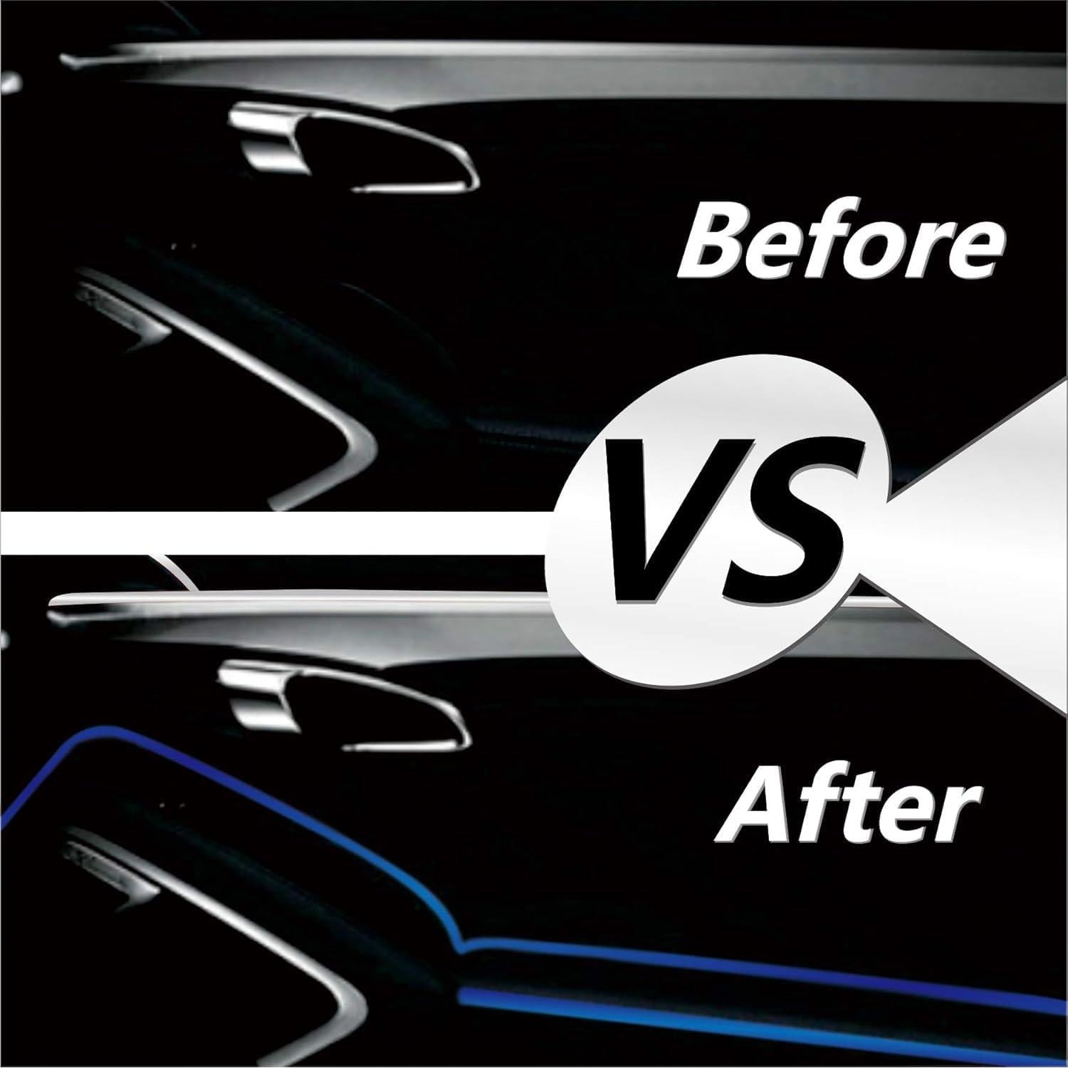 Tira de Recorte de Tablero Cromo Azul 3m TIKUN TECH Ajuste Universal