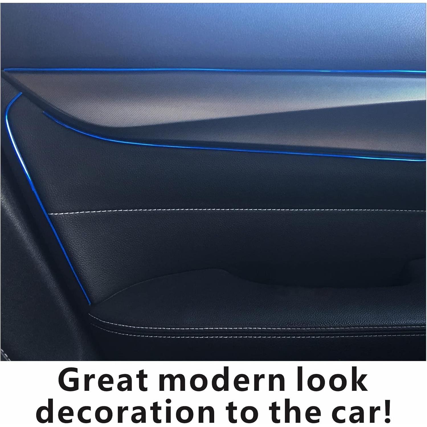 Tira de Recorte de Tablero Cromo Azul 3m TIKUN TECH Ajuste Universal