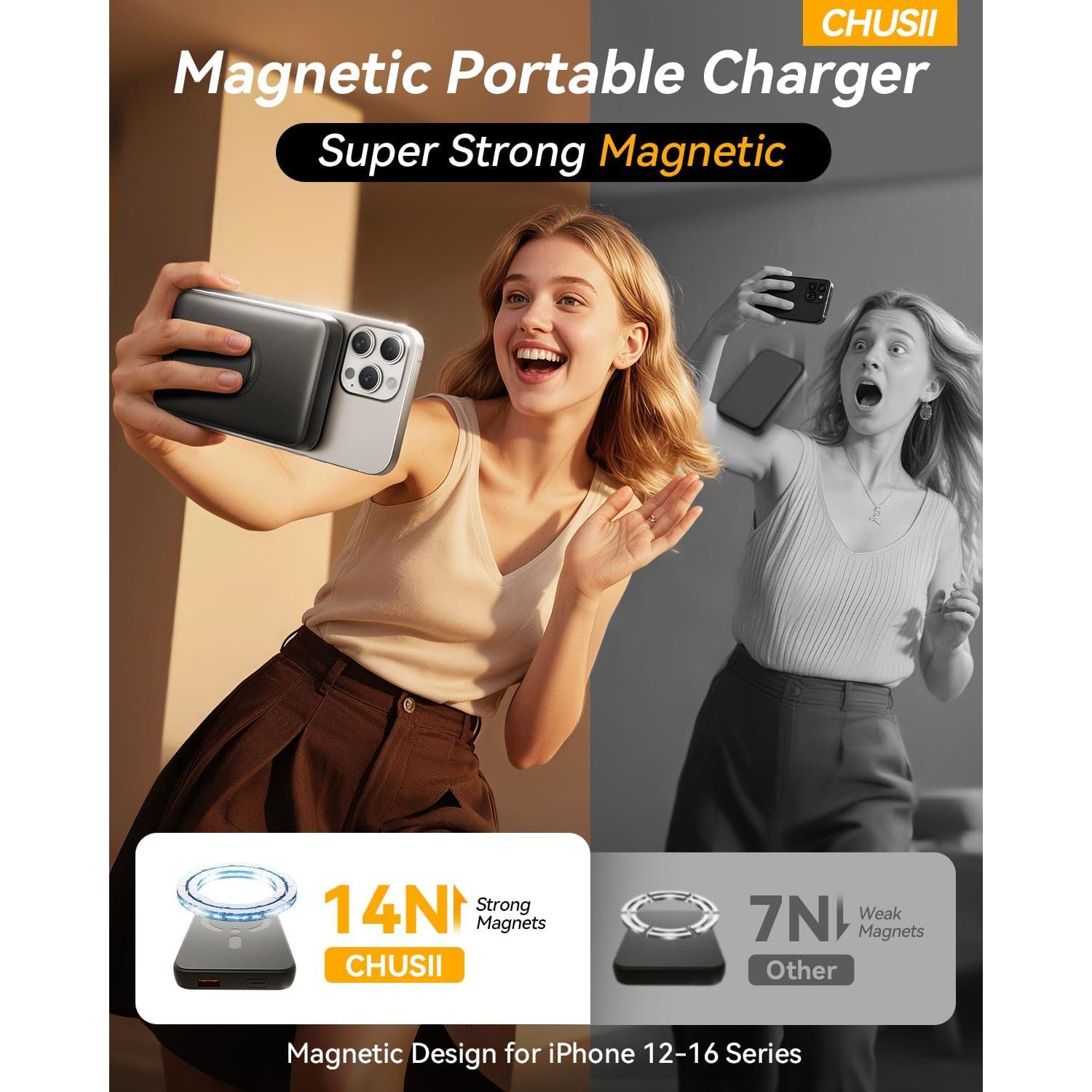 Cargador portátil inalámbrico Daximen 12000mAh MagSafe 20W