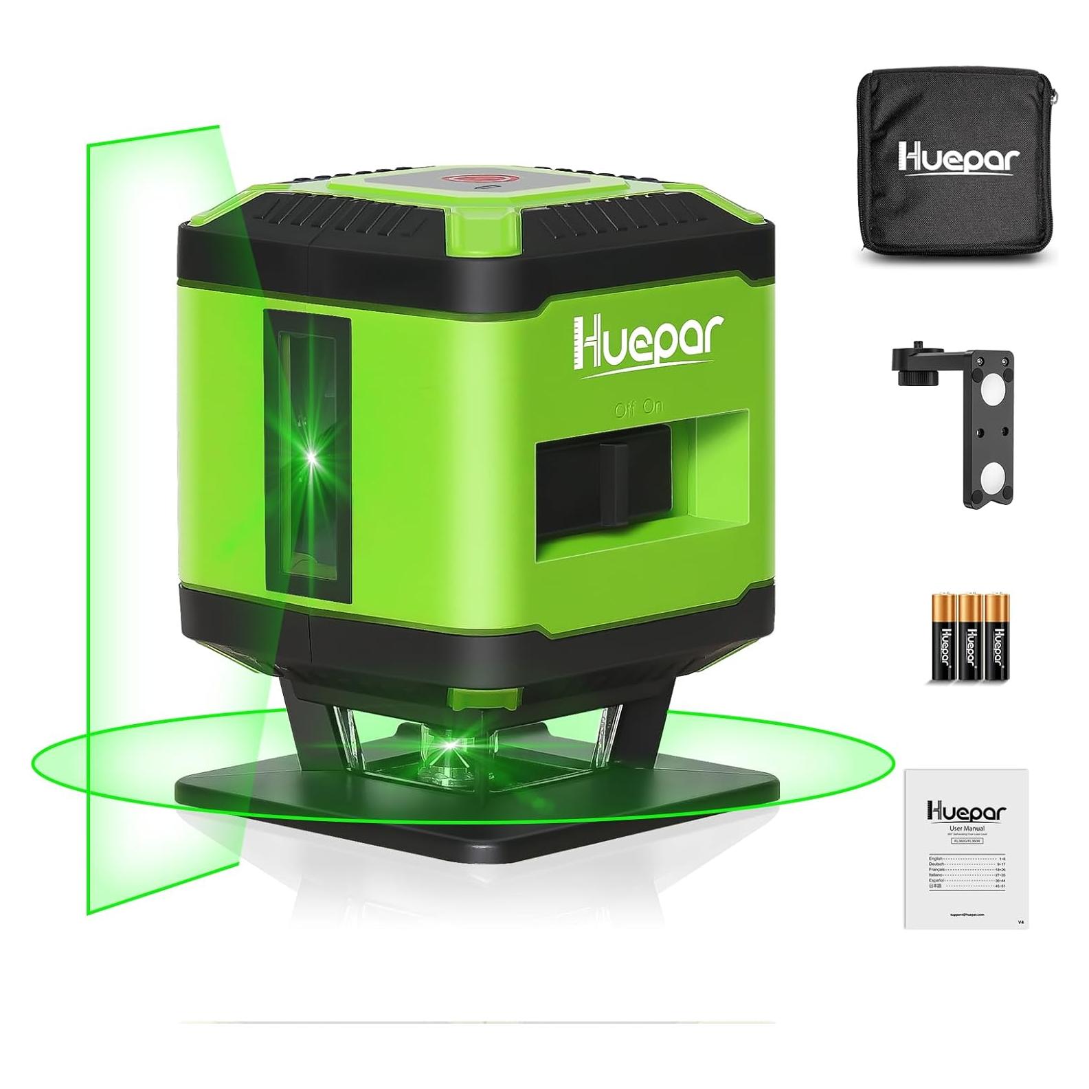 Nivel Láser Huepar FL360G Cuadrado Verde 20m Autonivelante