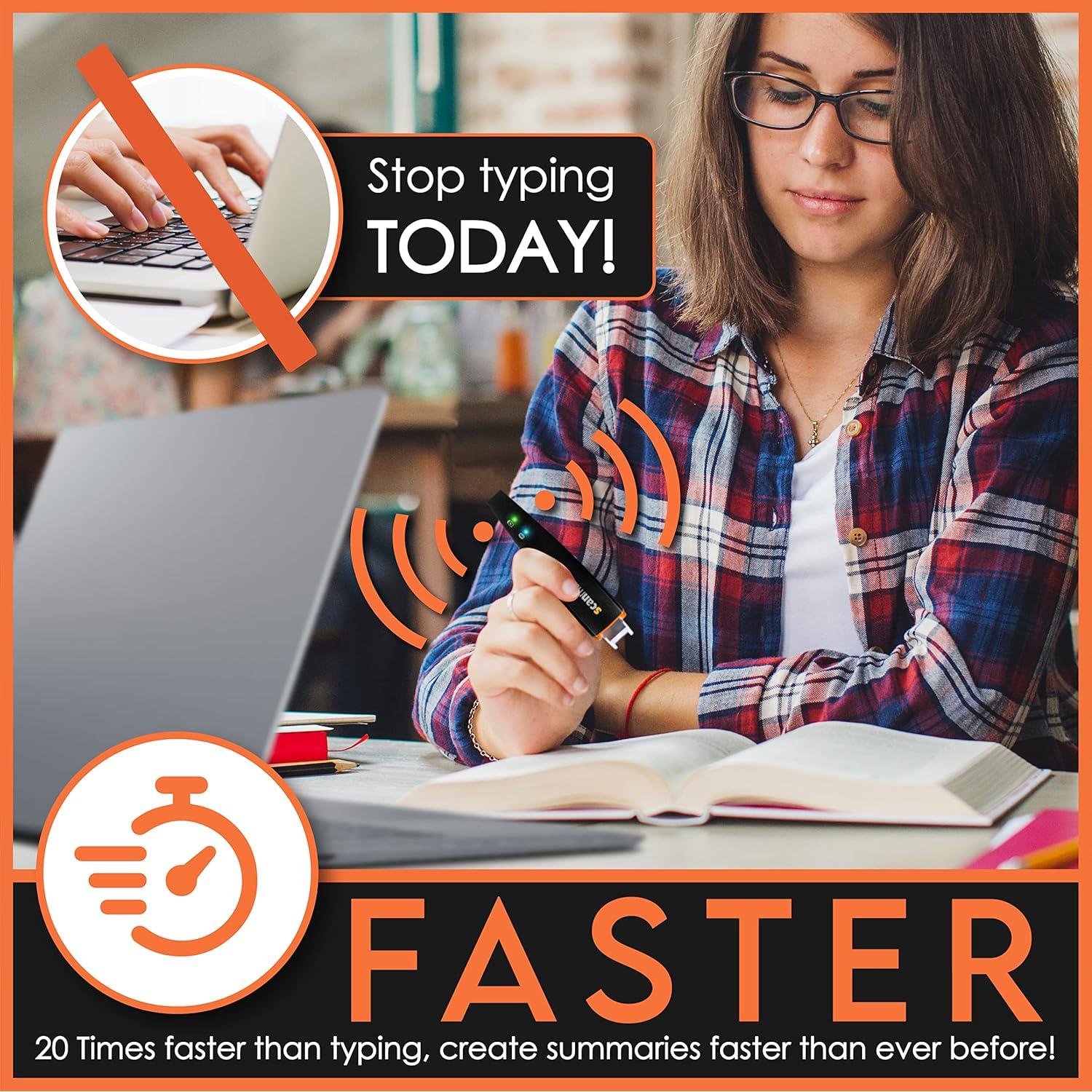 Lápiz Escáner Scanmarker Air Traductor Multilingüe Negro