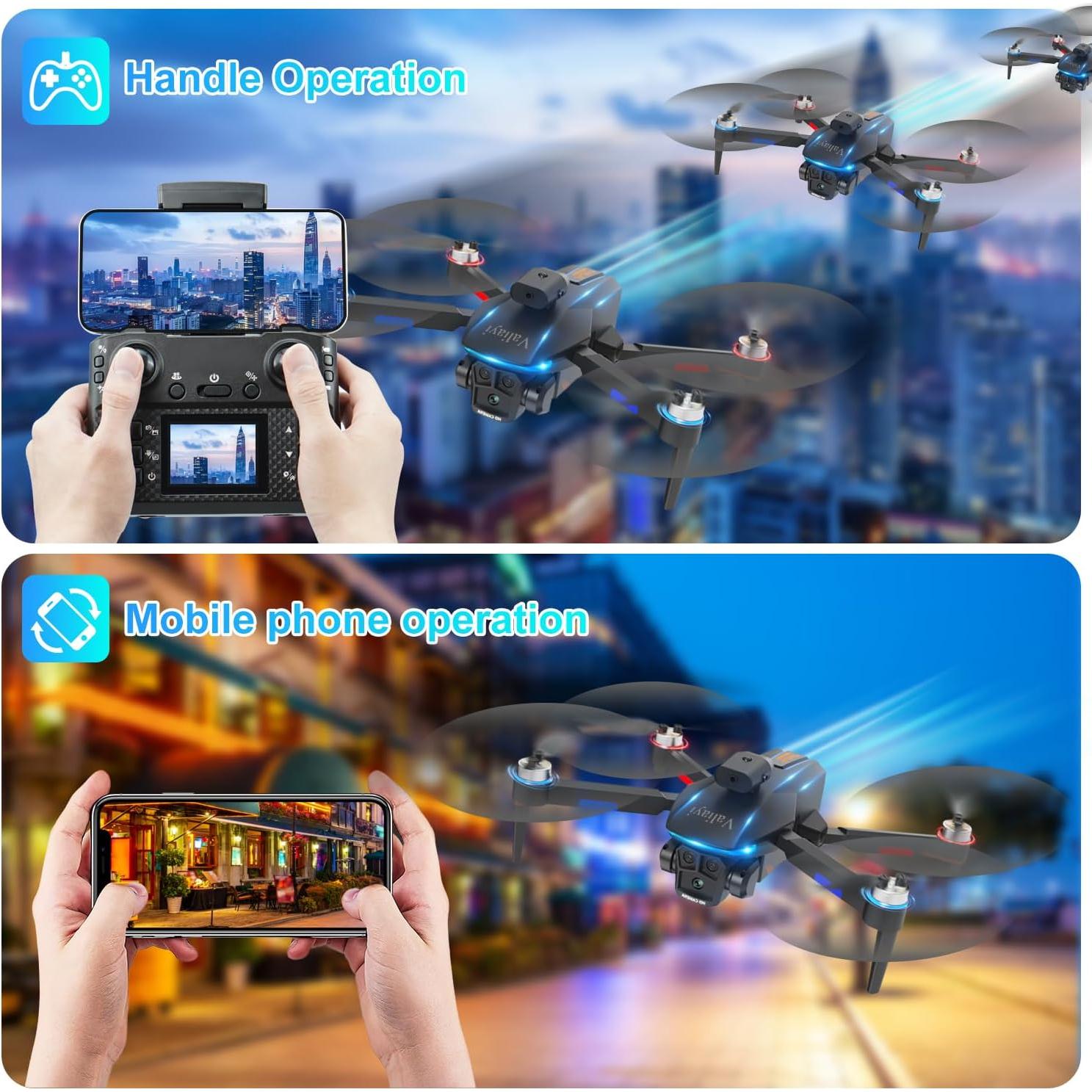 Drone Valiayi Plegable con Cámara 480P para Principiantes