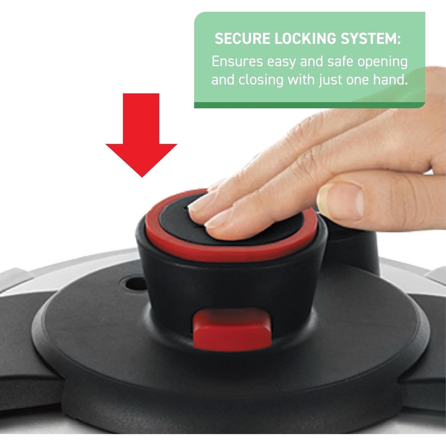 Olla a presión T-fal Clipso 6.3L acero inoxidable inducción